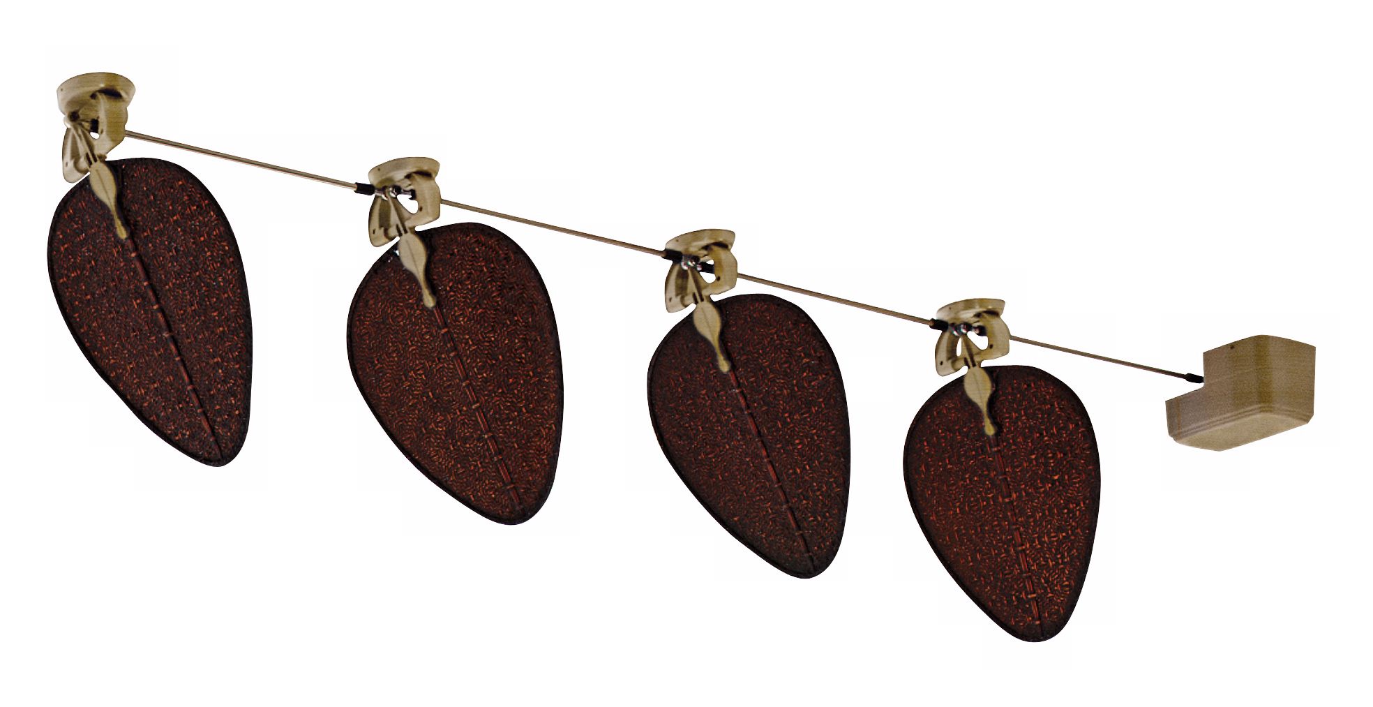 Fanimation Punkah Antique Brass Woven Blades Ceiling Fan