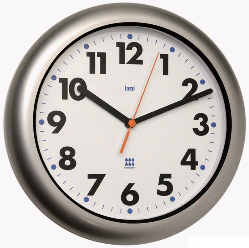 Aquamaster 10 1/2" Wide Waterproof Clock