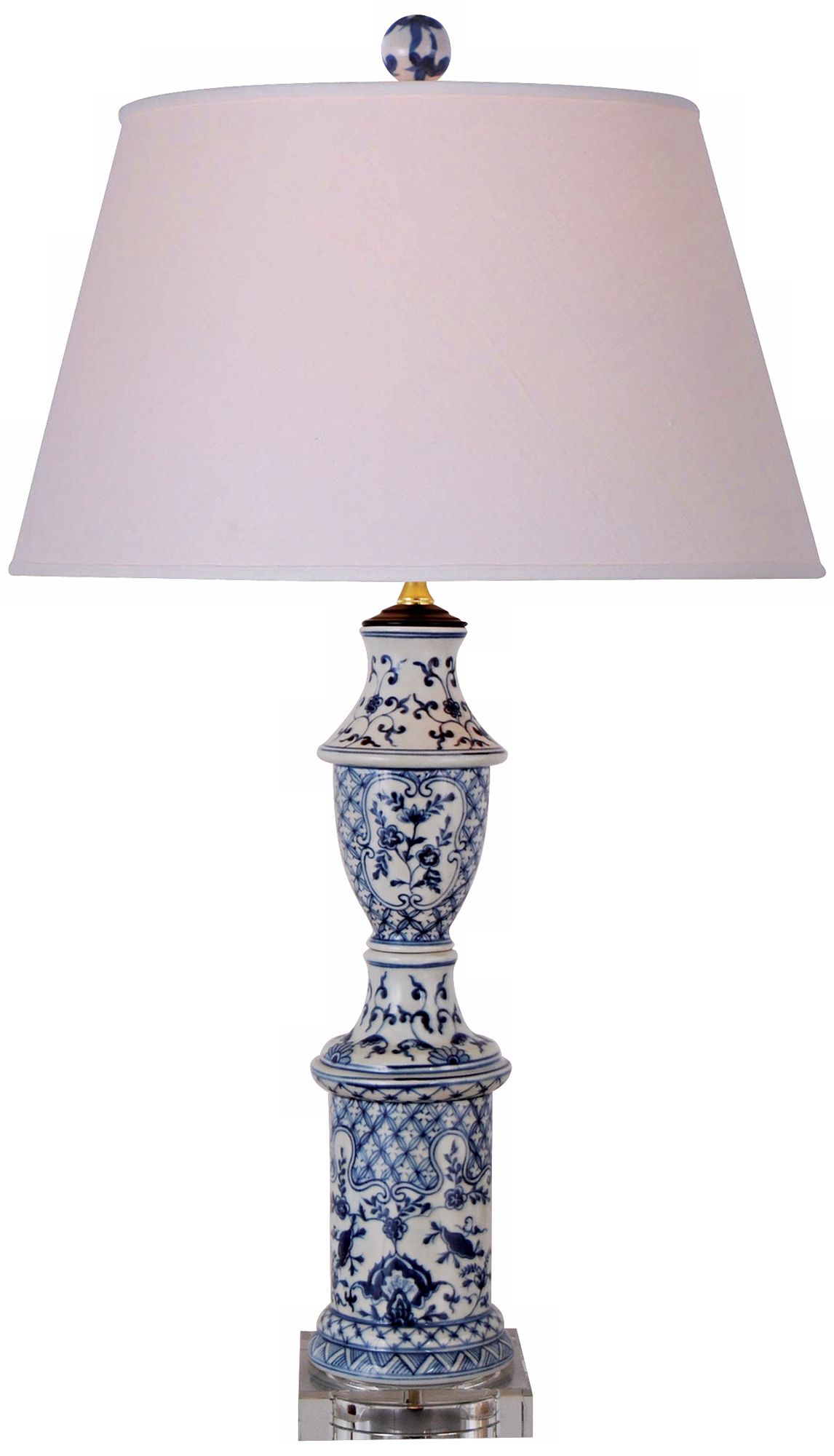 Blue and White Canton Porcelain Table Lamp