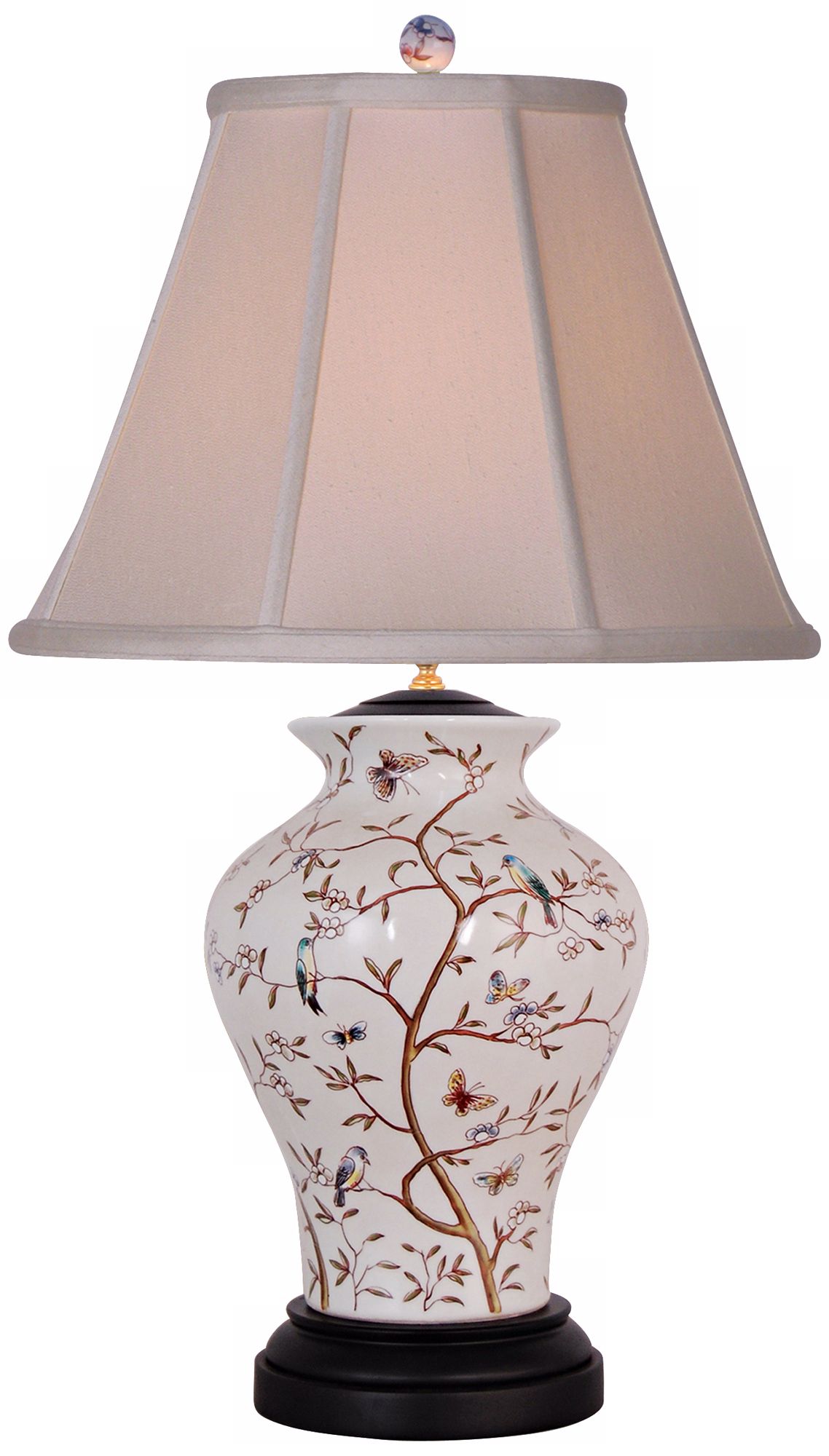 Birds in a Tree Porcelain Table Lamp
