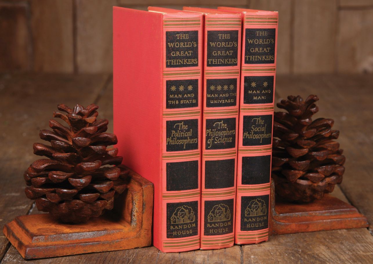 Set of 2 Pinecone Bookends
