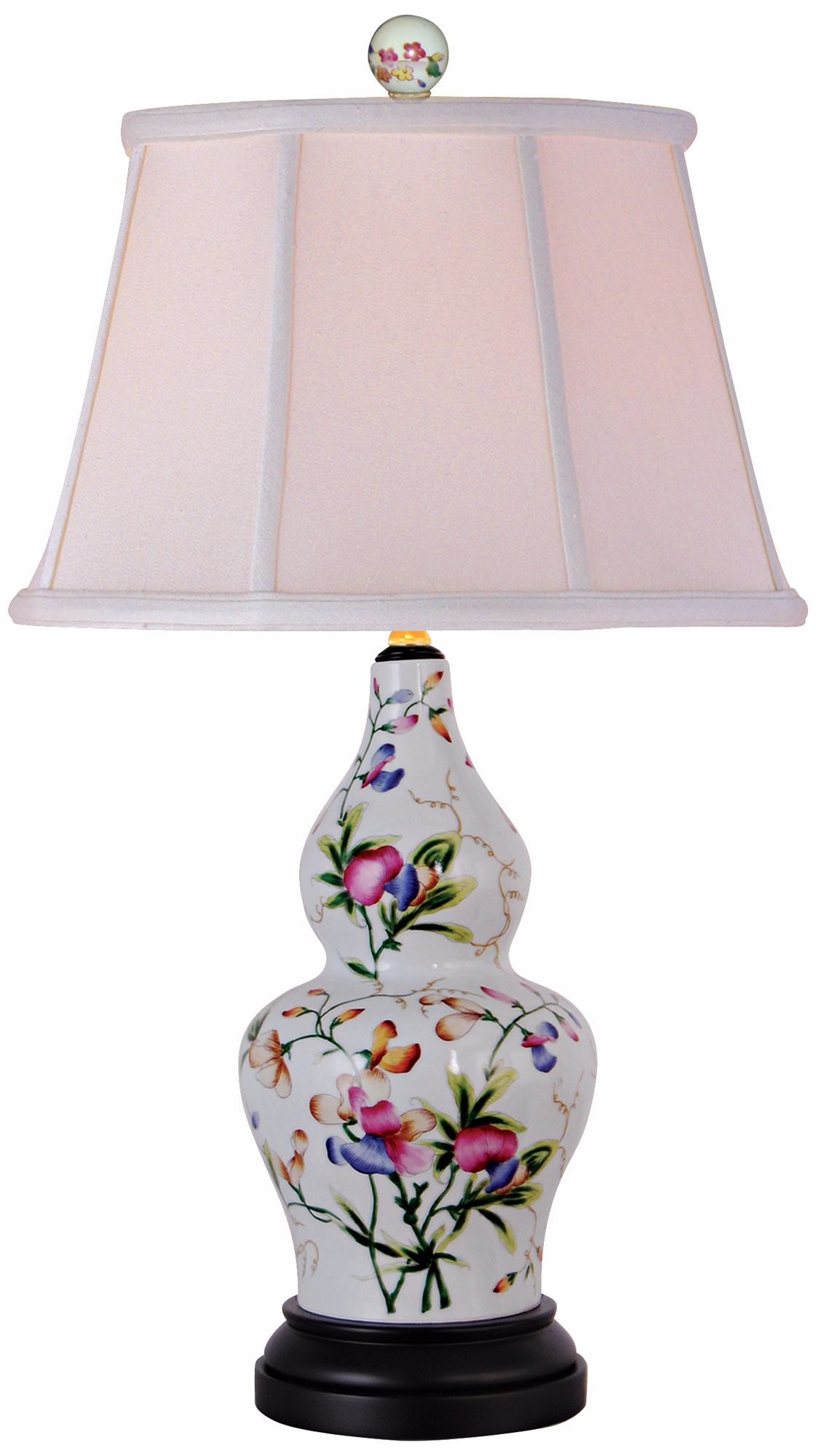 Famille Rose Sculpted Vase Porcelain Table Lamp