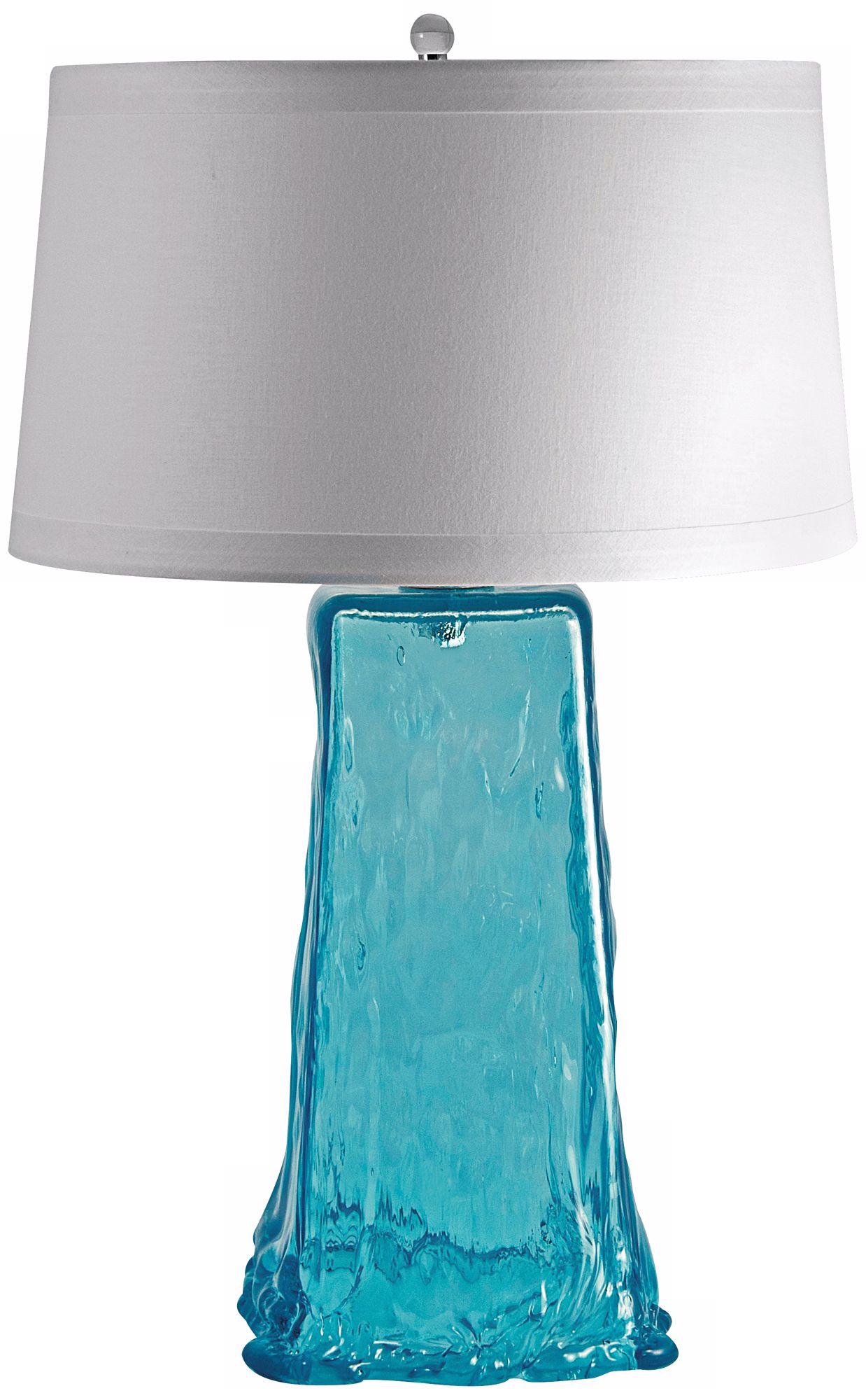 Aqua Wave Recycled Glass Table Lamp