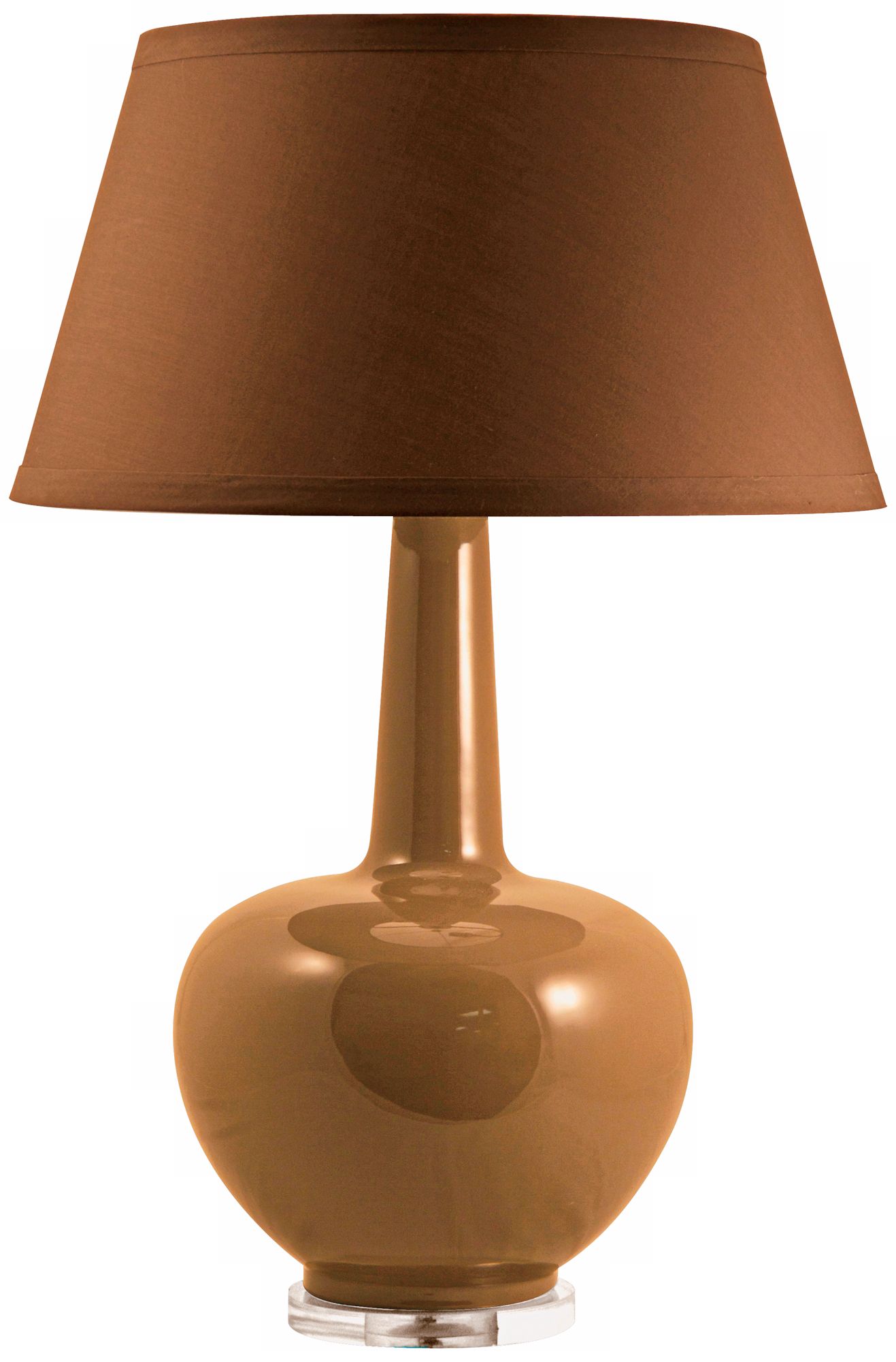 Taupe Porcelain Urn Table Lamp