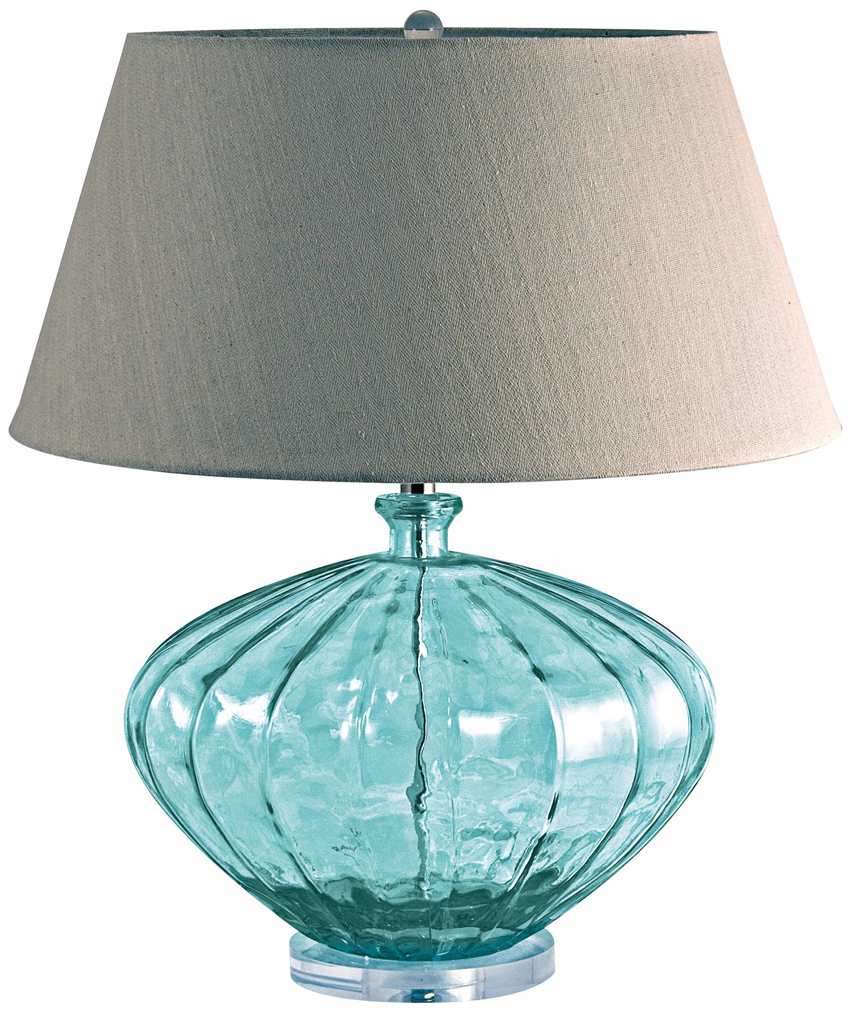 Recycled Glass Melon Table Lamp