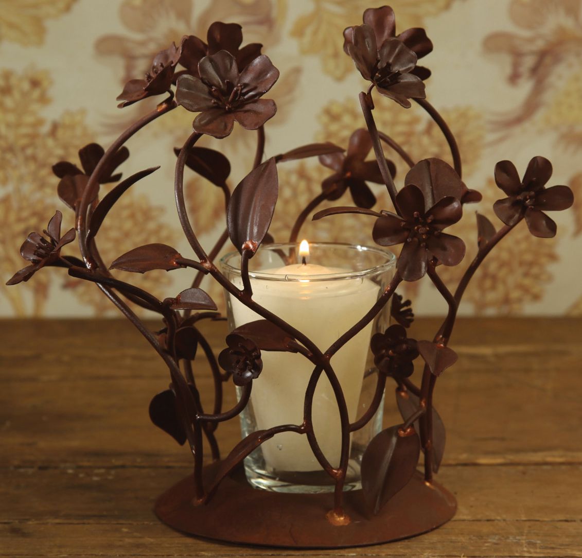 Fleur Metal Candleholder