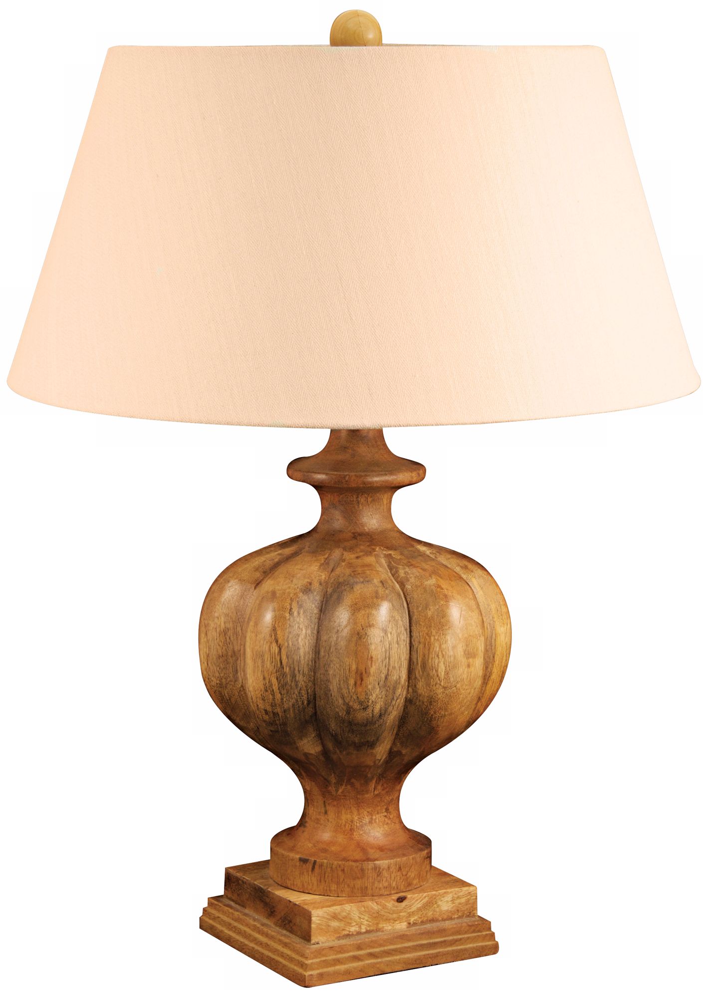 Wood Pomegranate Table Lamp