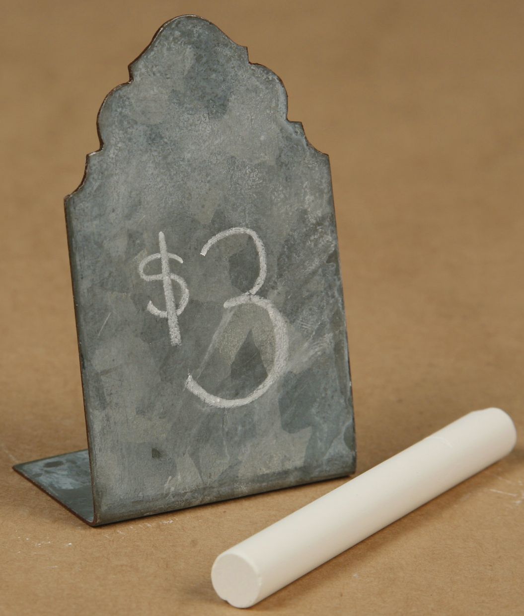 Set of 6 Writable Vertical Zinc Plaques