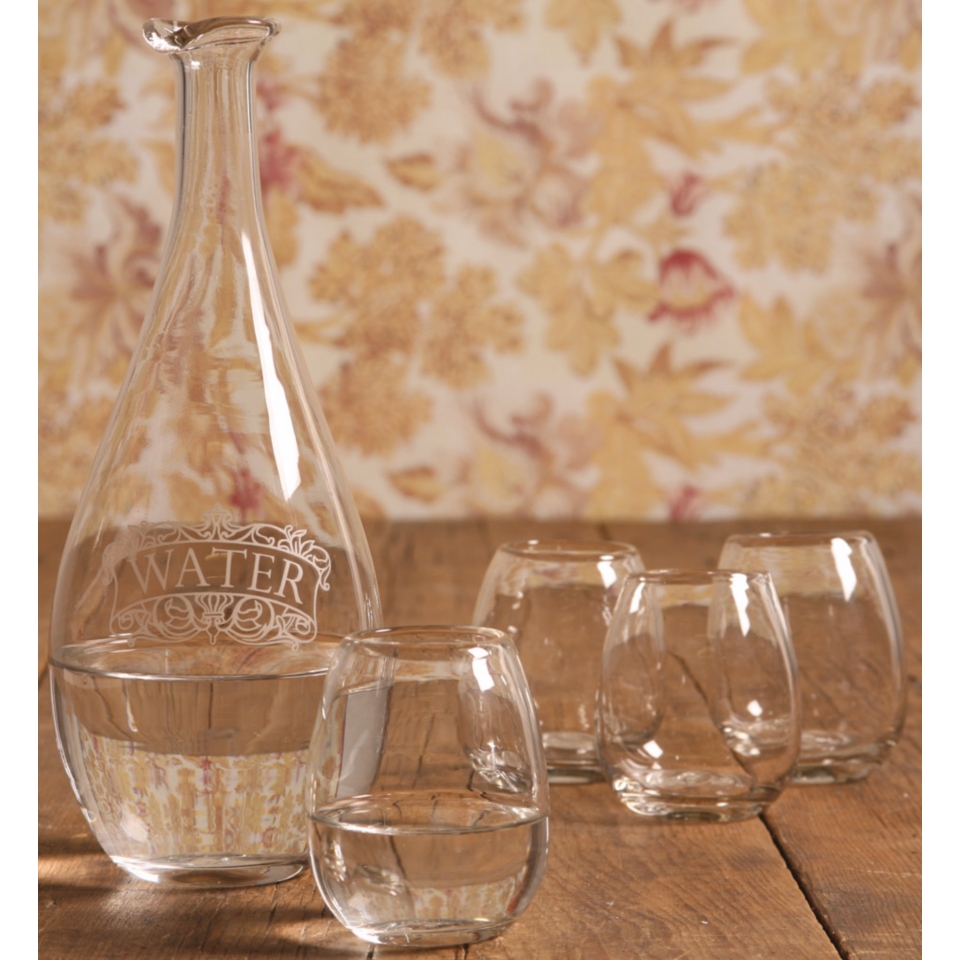 Set of 5 Carafe with Glasses Barware   #N2221