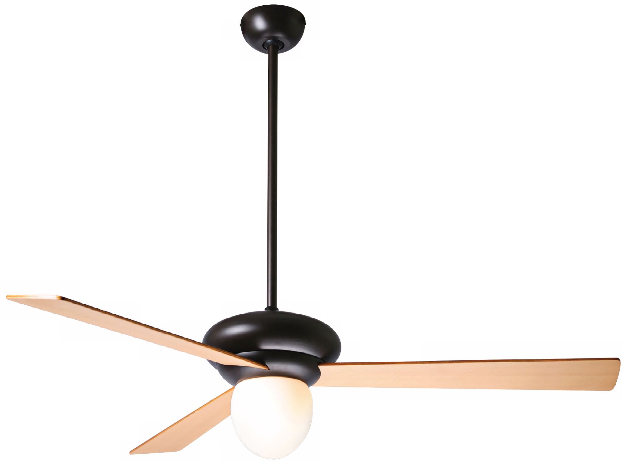52" Period Arts Atlus Bronze Maple Opal Ceiling Fan