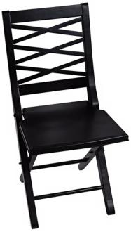Hillsdale Eastside Black Honey Folding Chair N2983