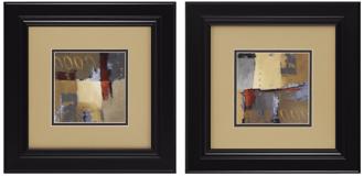 Set of 2 Abstract Prints I and II Wall Art N3091