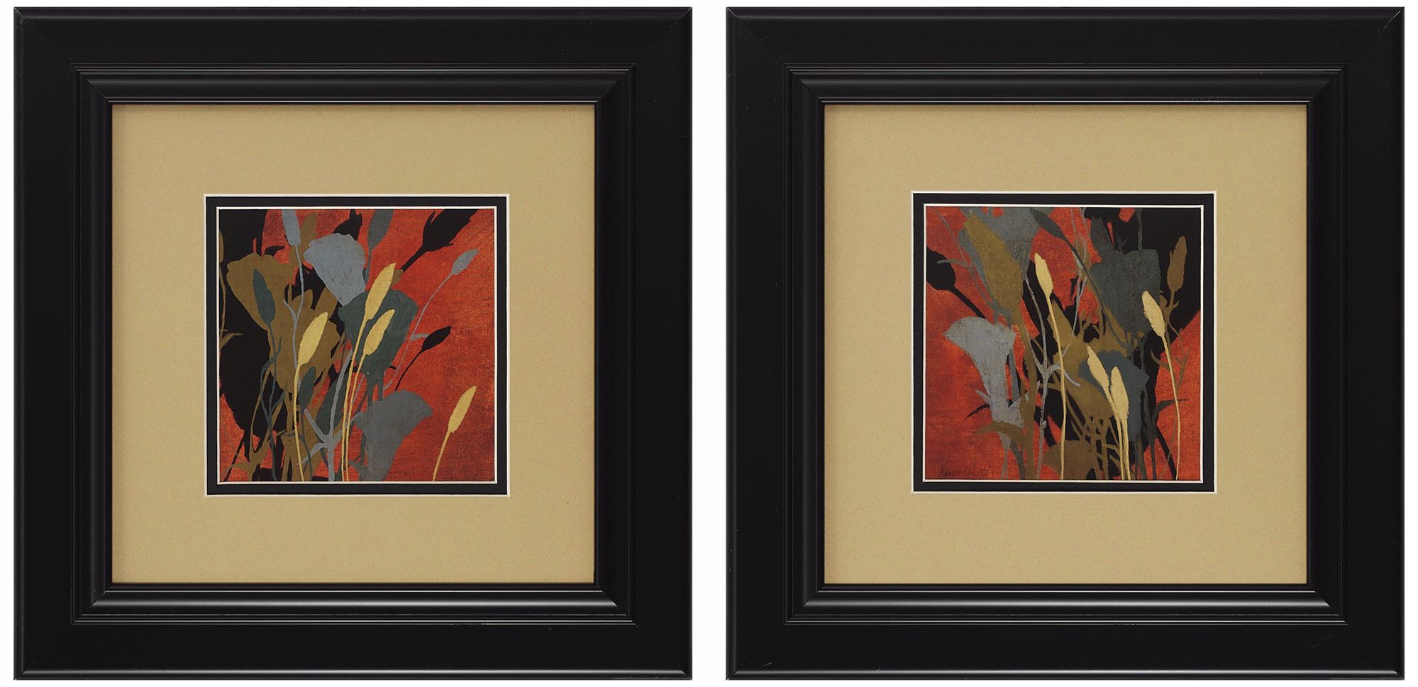 Set of 2 Urban Meadow Prints I and II Wall Art