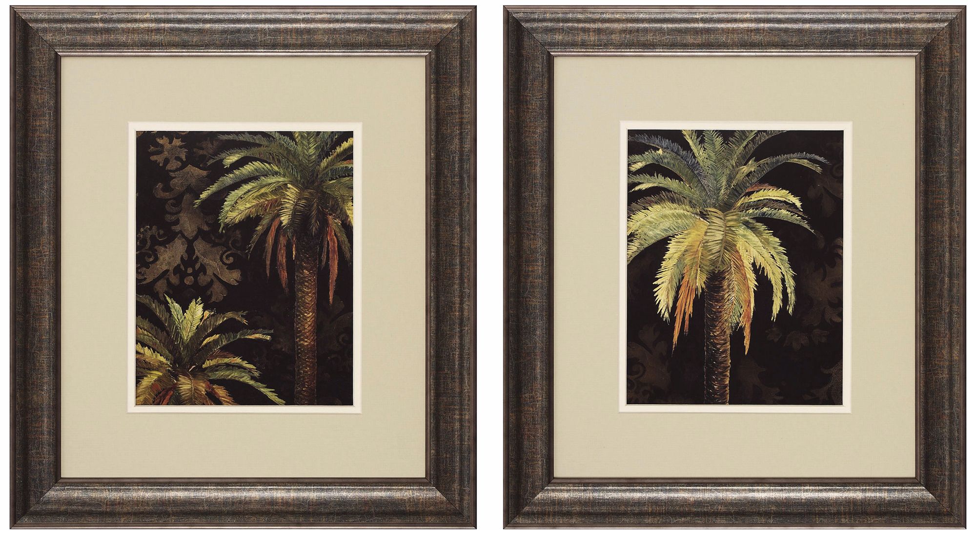 Set of 2 Scroll Palm Prints I and II Wall Art