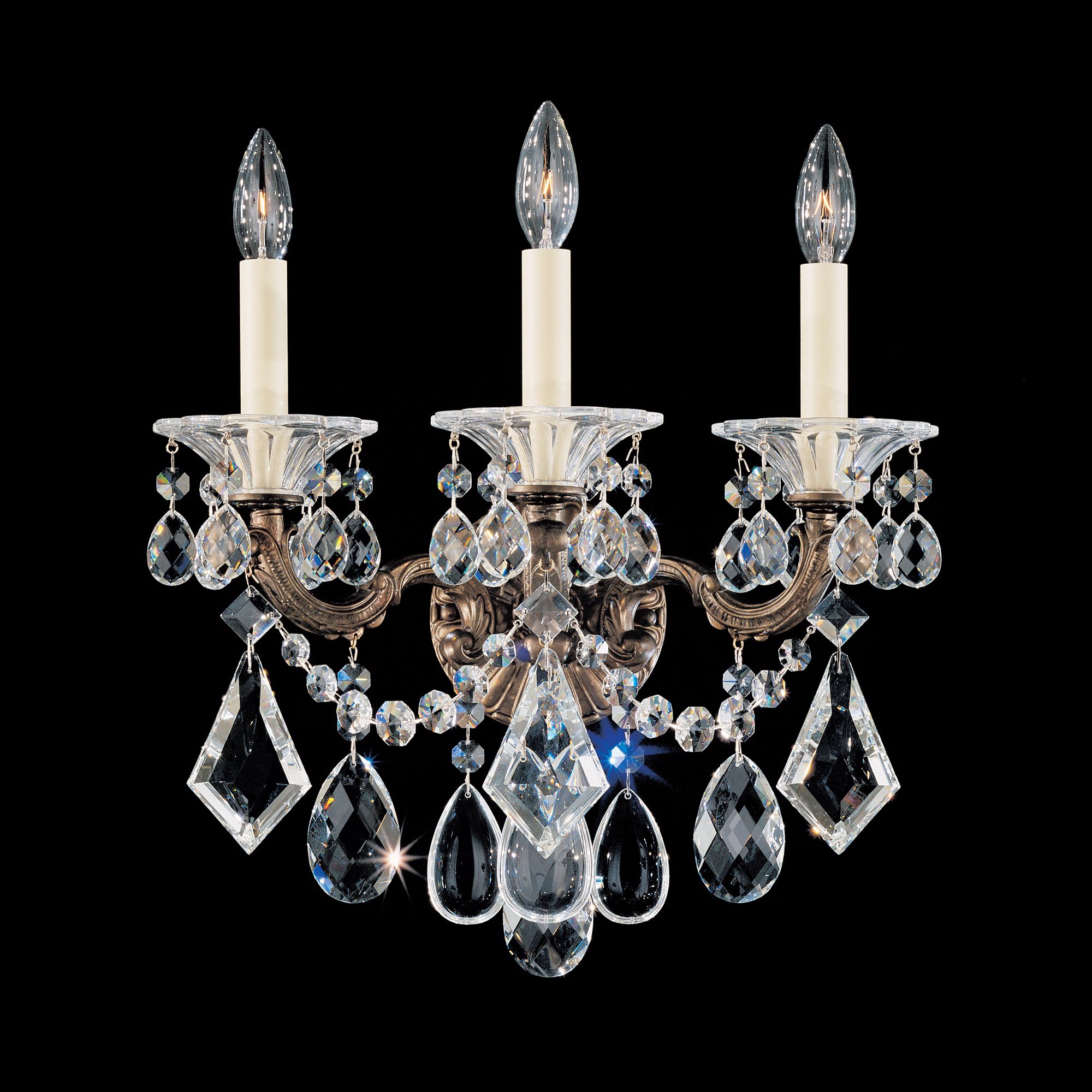 Schonbek La Scala Collection 15" Wide Crystal Wall Sconce