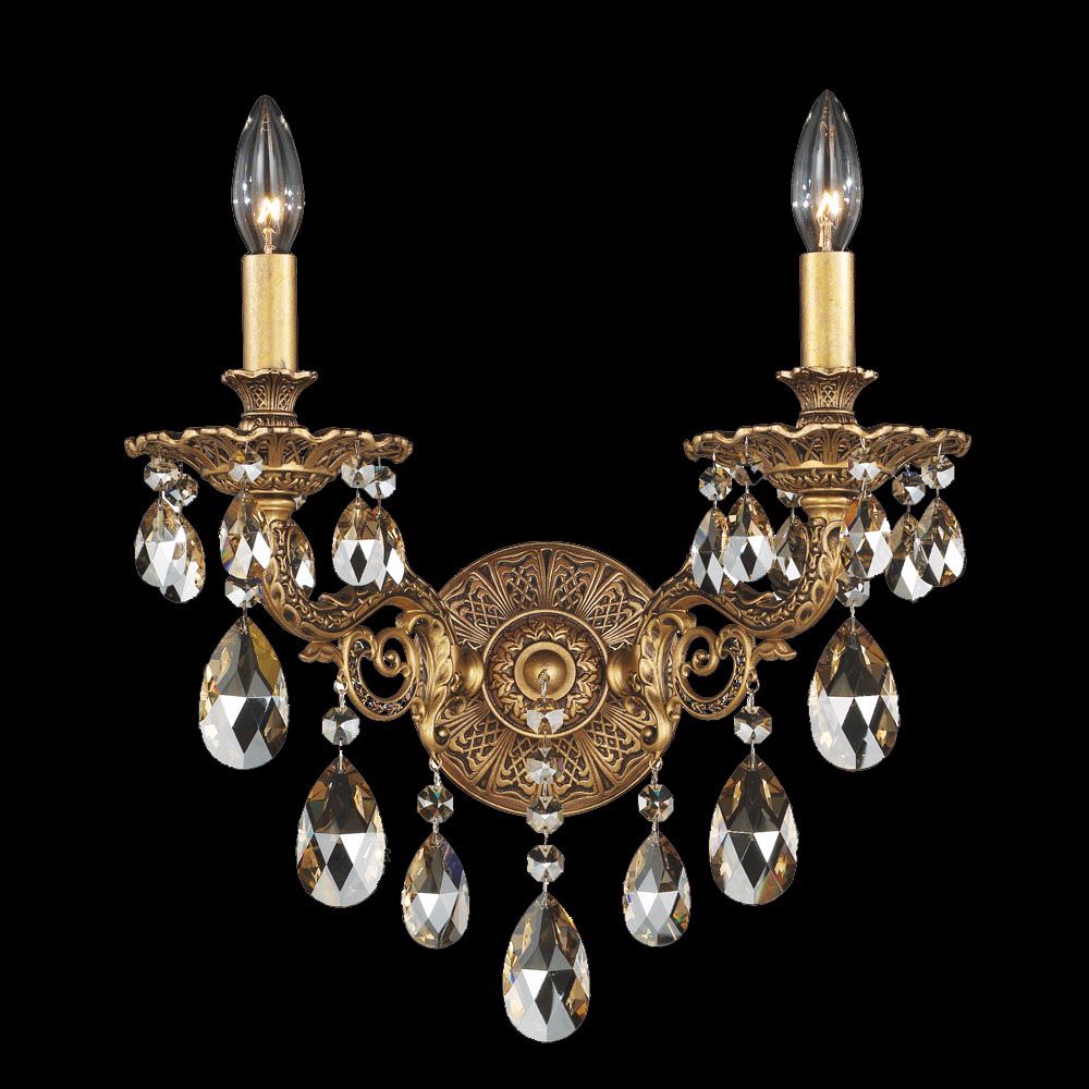 Schonbek Milano Collection 2-Light Crystal Wall Sconce