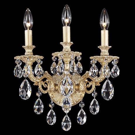 Schonbek Milano 3-Light Swarovski Crystal Wall Sconce - #N3432 www.lampsplus.com