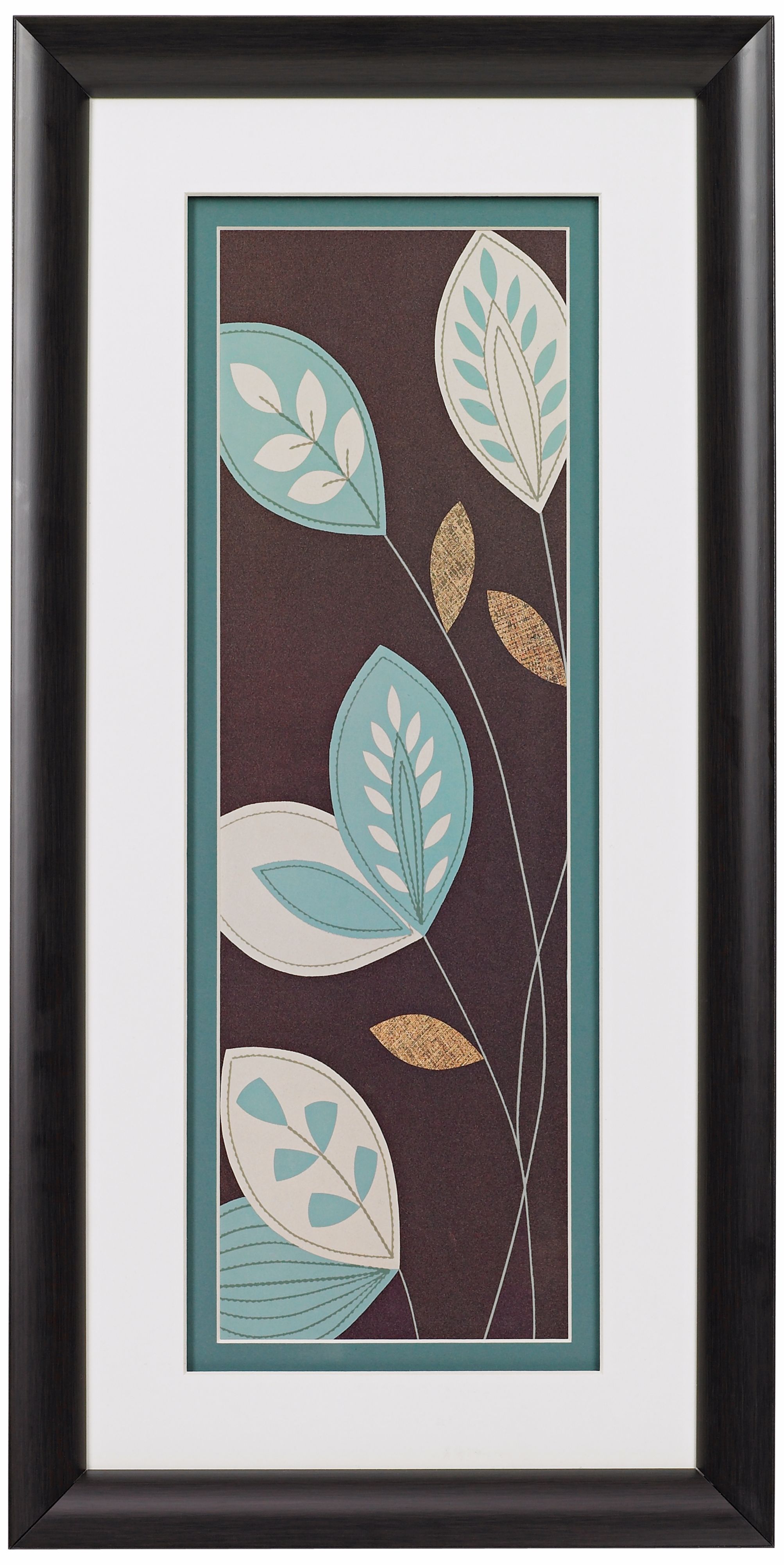 Teal Bloom II Framed 24" High Wall Art