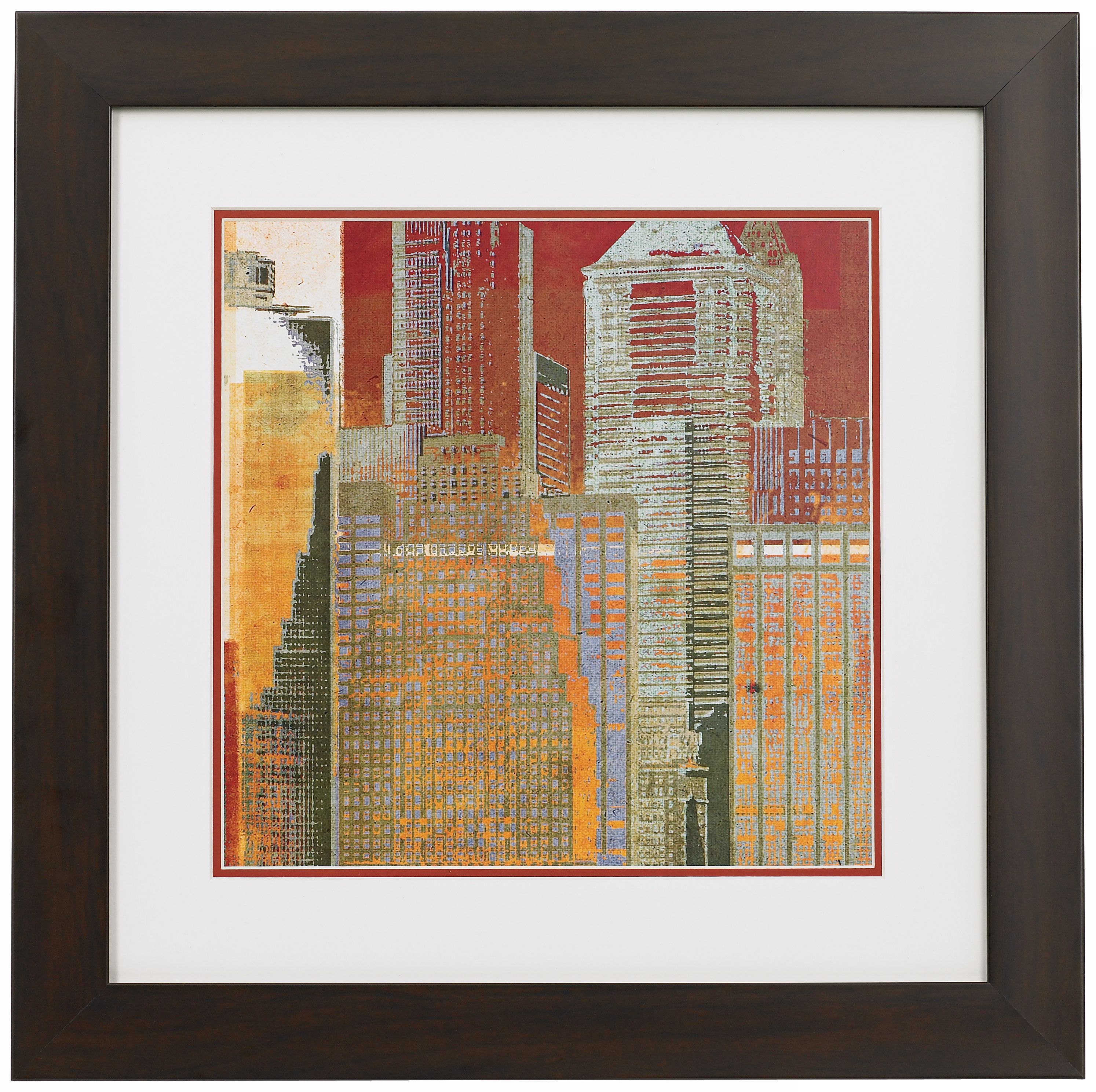 Urban Blocks I Framed 19" Square Wall Art