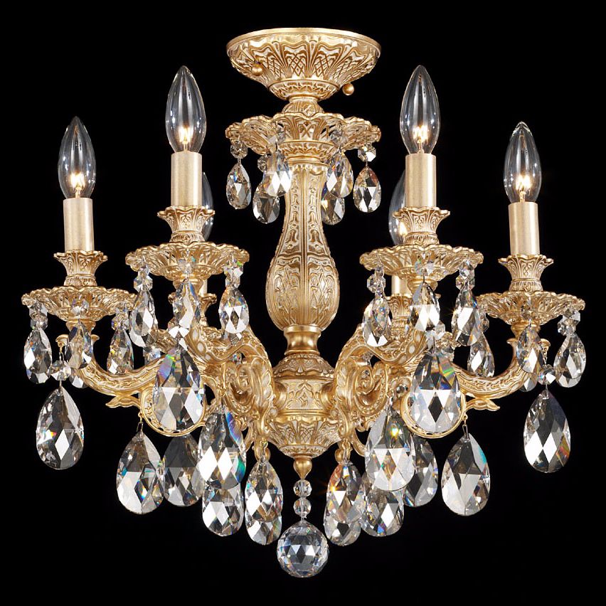 Schonbek Milano Collection 17" Wide Crystal Ceiling Light