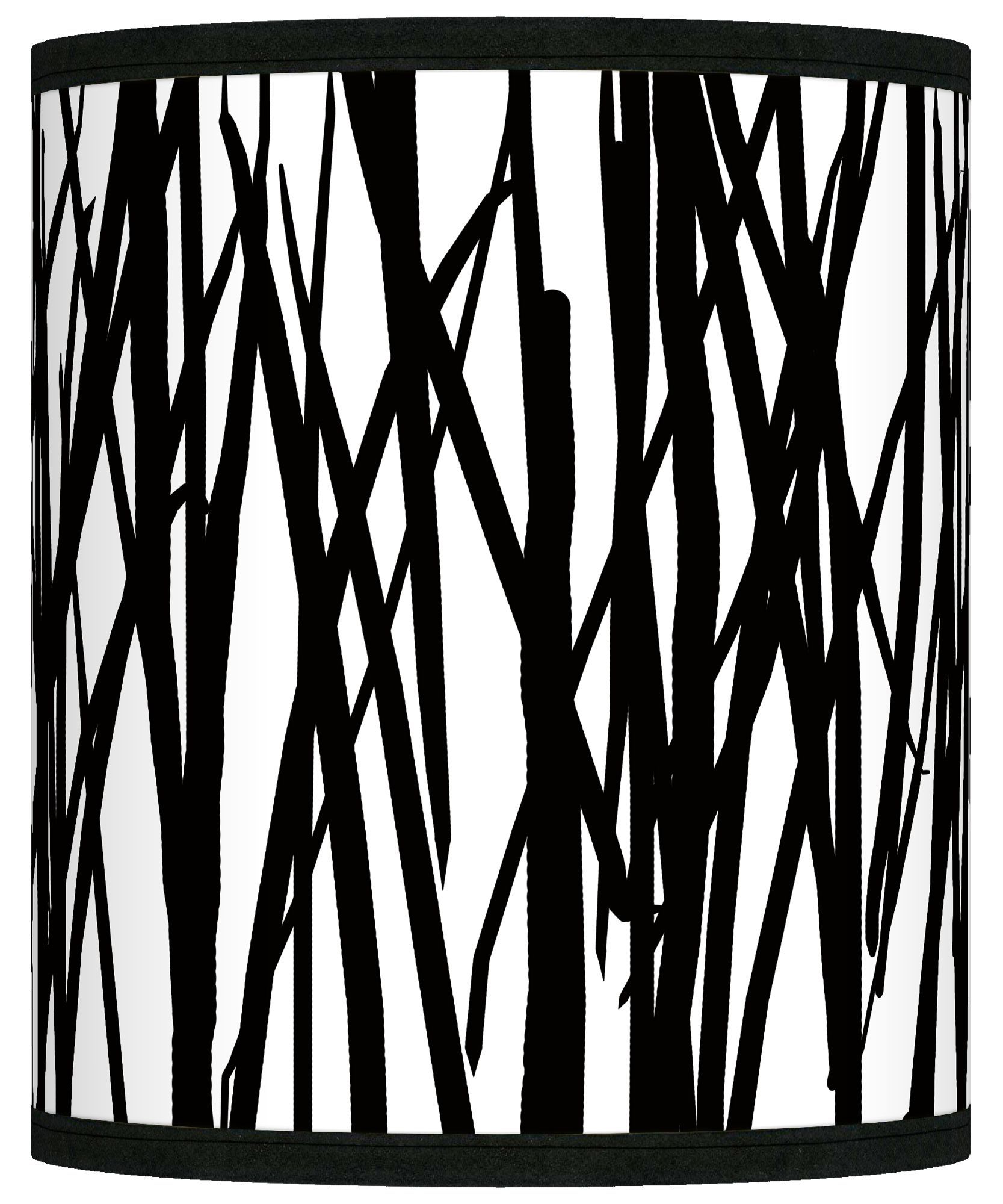 Black Jagged Stripes Giclee Shade 10x10x12 (Spider)