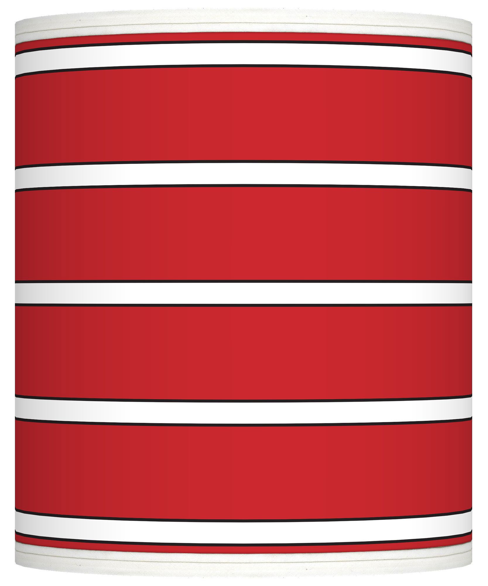 Bold Red Stripe Giclee Shade 10x10x12 (Spider)