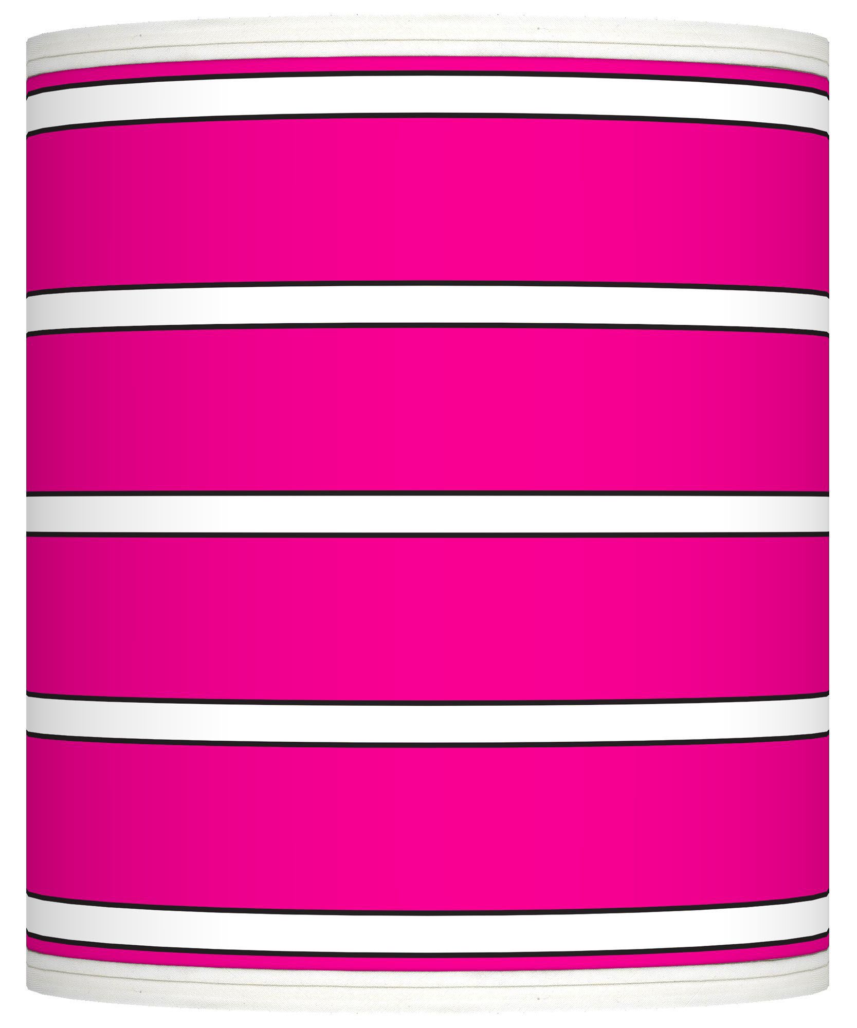 Bold Pink Stripe Giclee Shade 10x10x12 (Spider)