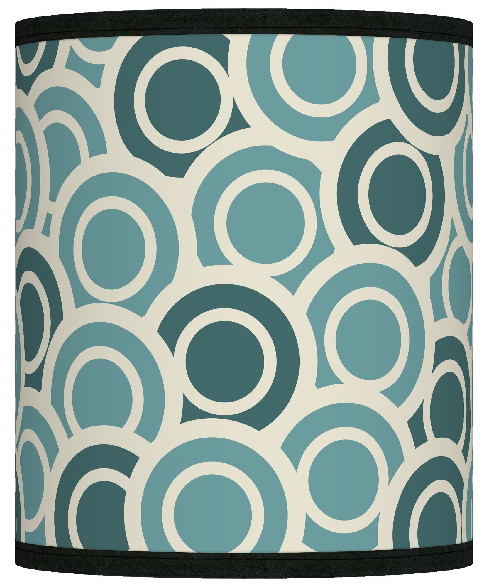 Blue and Green Circles Giclee Shade 10x10x12 (Spider)