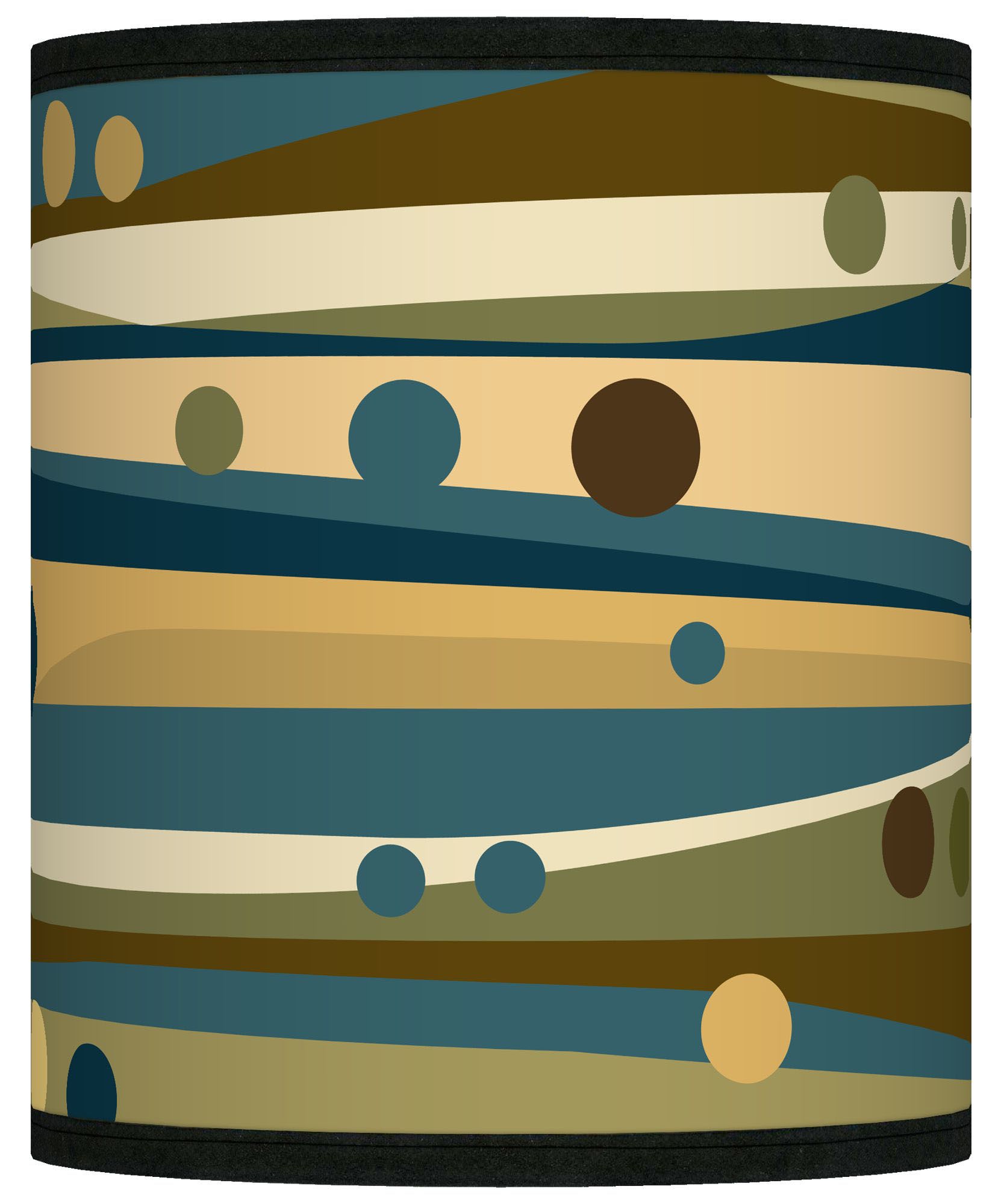 Dots and Waves Giclee Shade 10x10x12 (Spider)