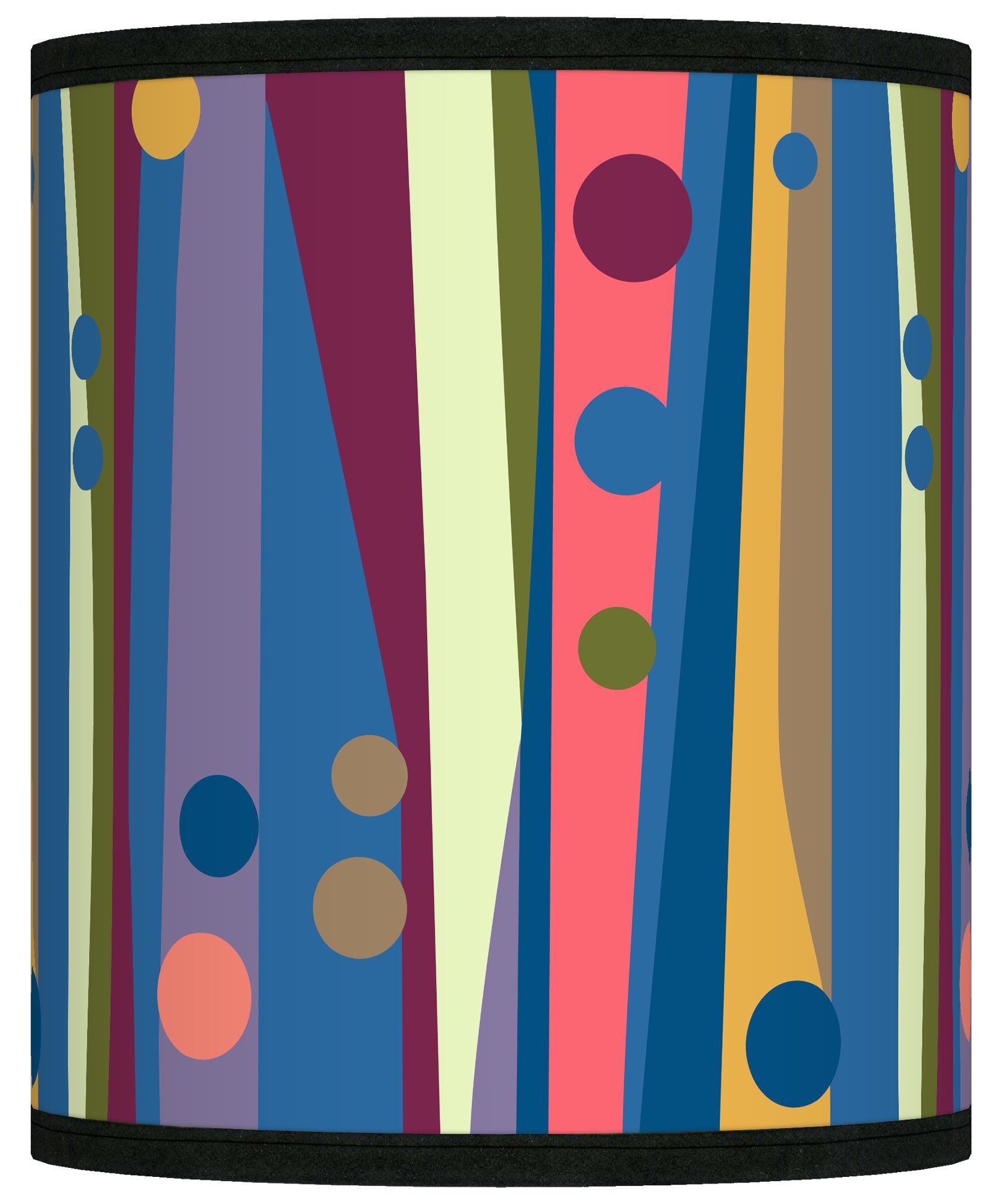 Retro Dots Vertical Giclee Shade 10x10x12 (Spider)