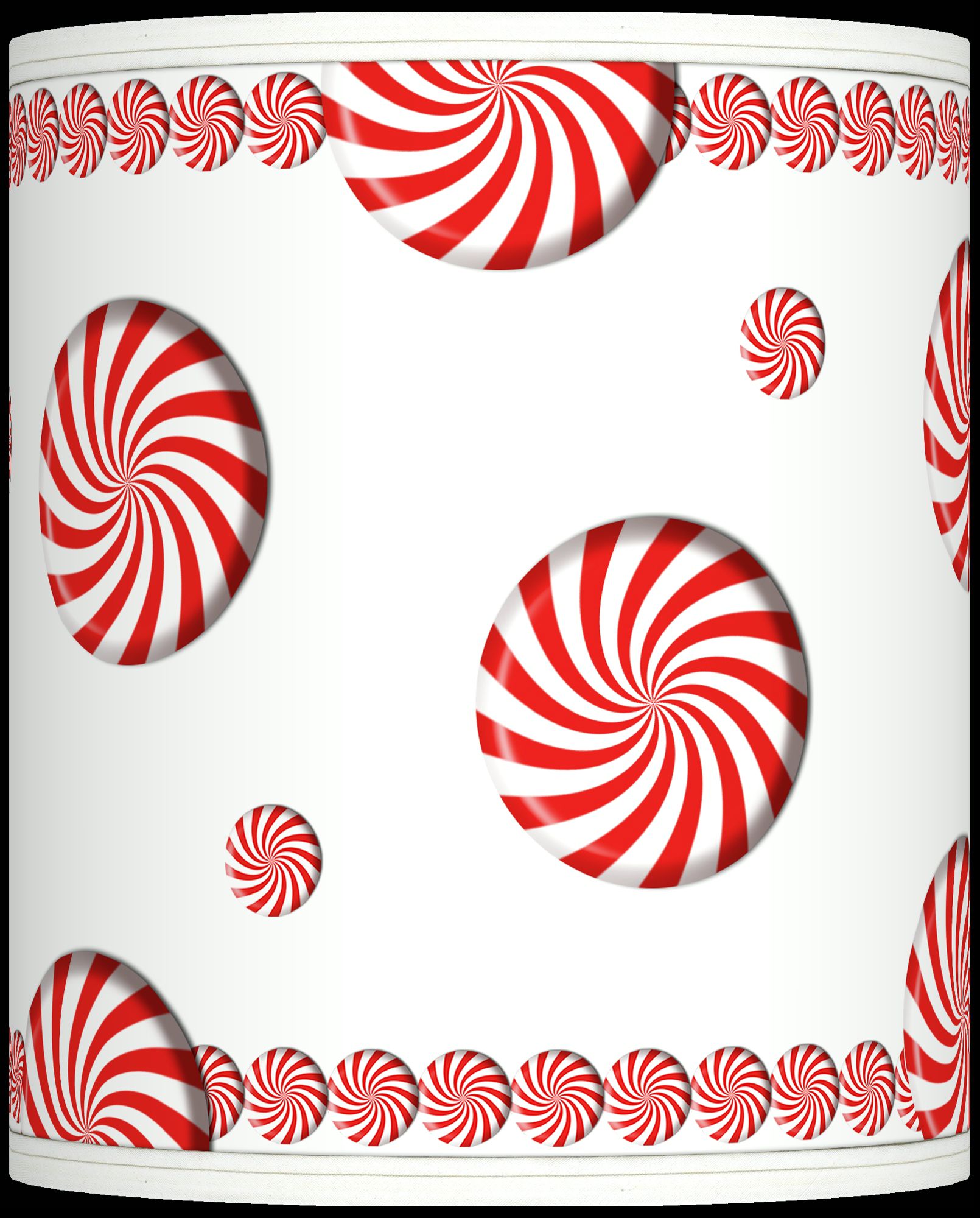 Peppermint Pinwheels Giclee Shade 10x10x12 (Spider)
