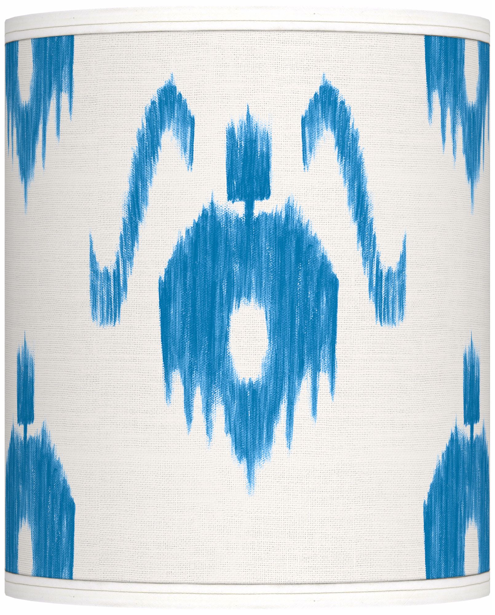Blue Ikat Pattern Giclee Shade 10x10x12 (Spider)