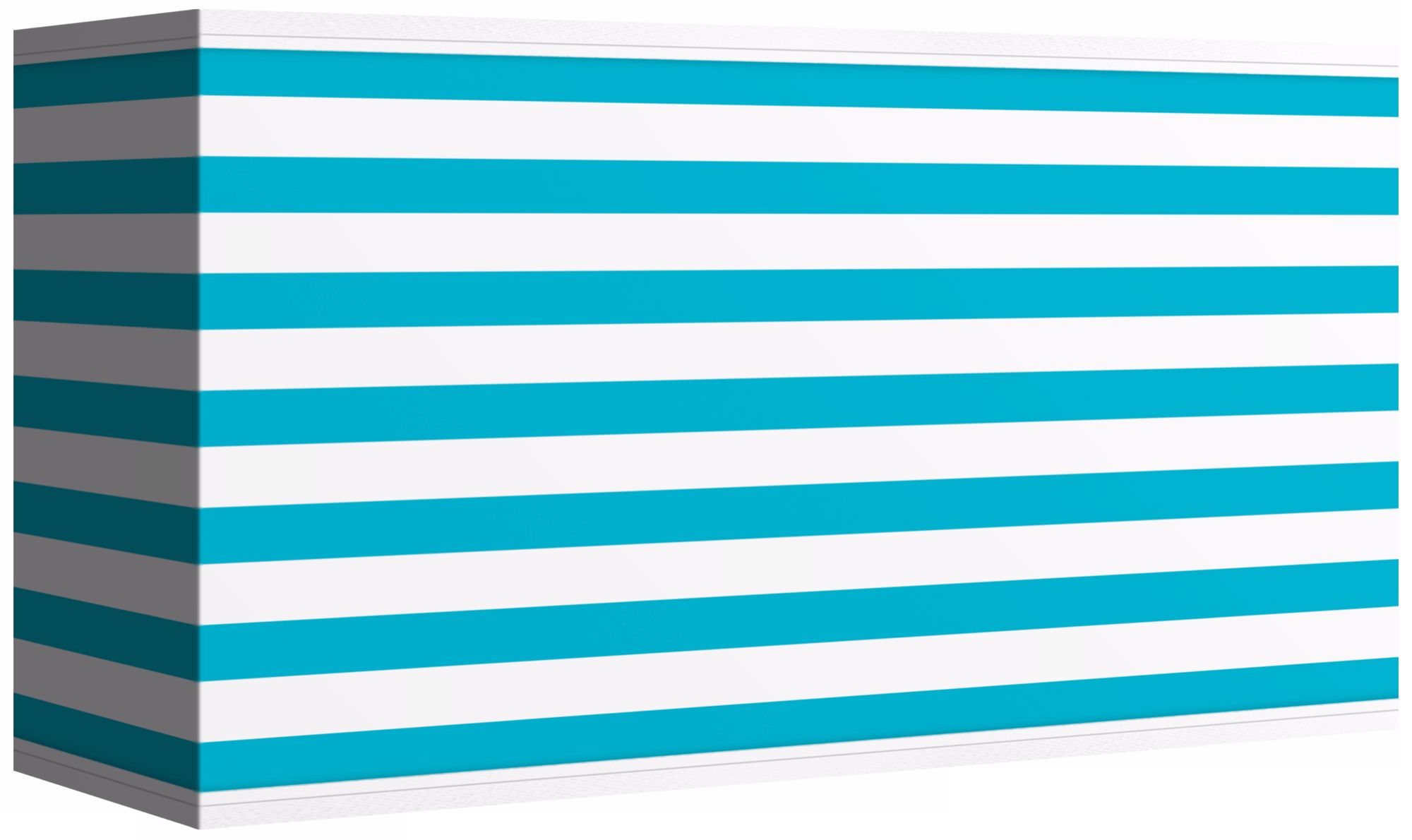 Aqua Horizontal Stripe Giclee Shade 8/17x8/17x10 (Spider)