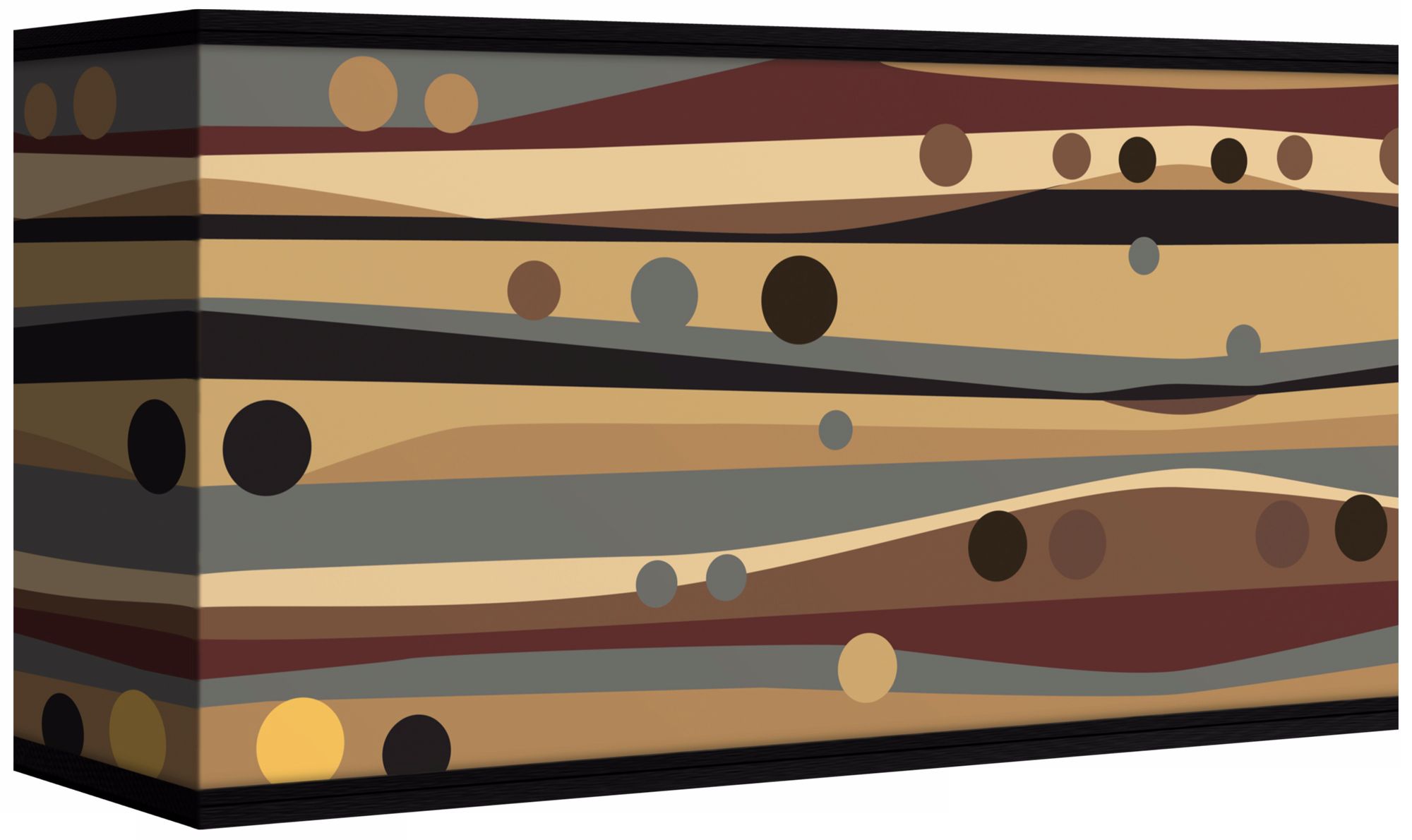 Natural Dots and Waves Giclee Shade 8/17x8/17x10 (Spider)