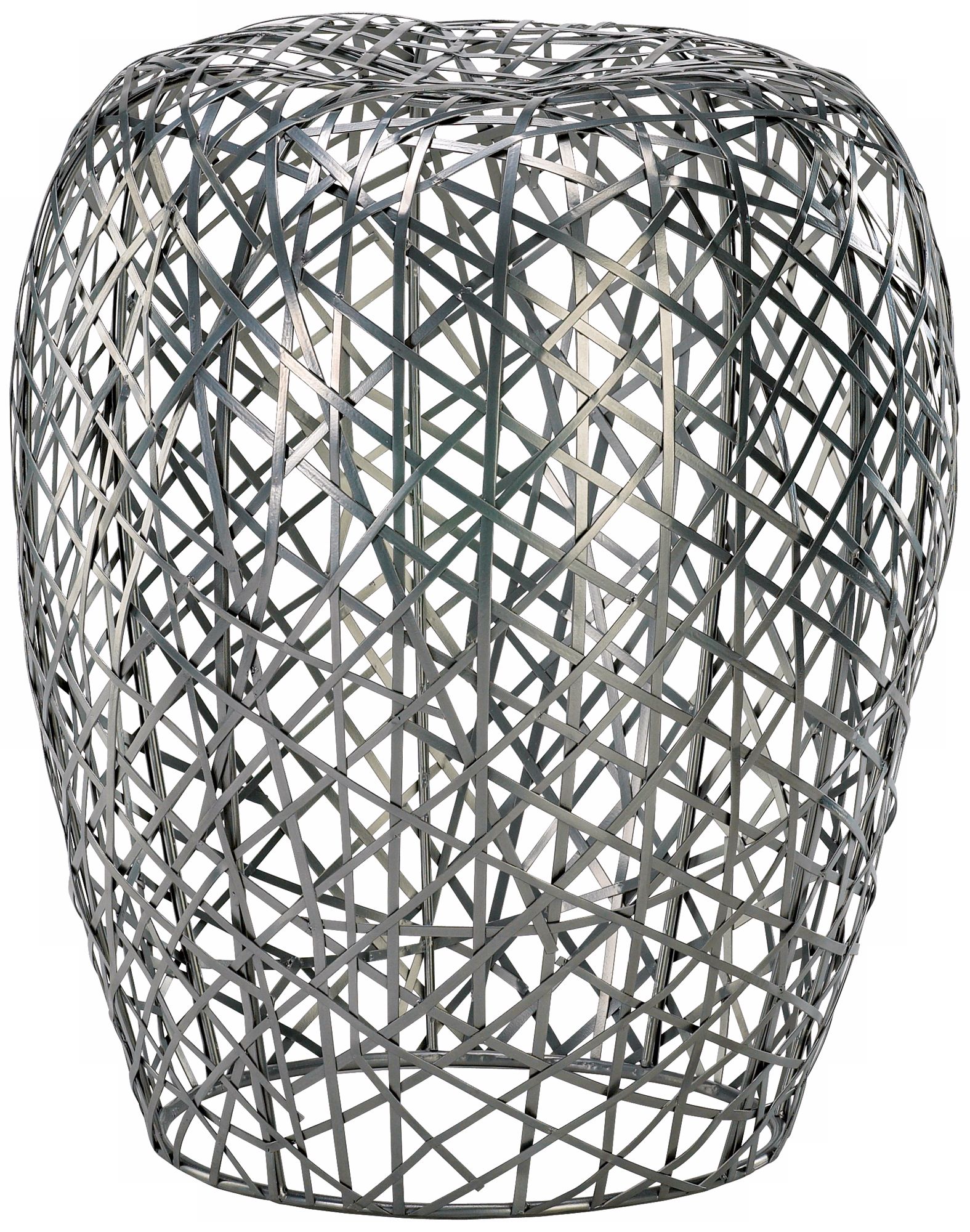 Open Grid Abstract Iron Contemporary Stool