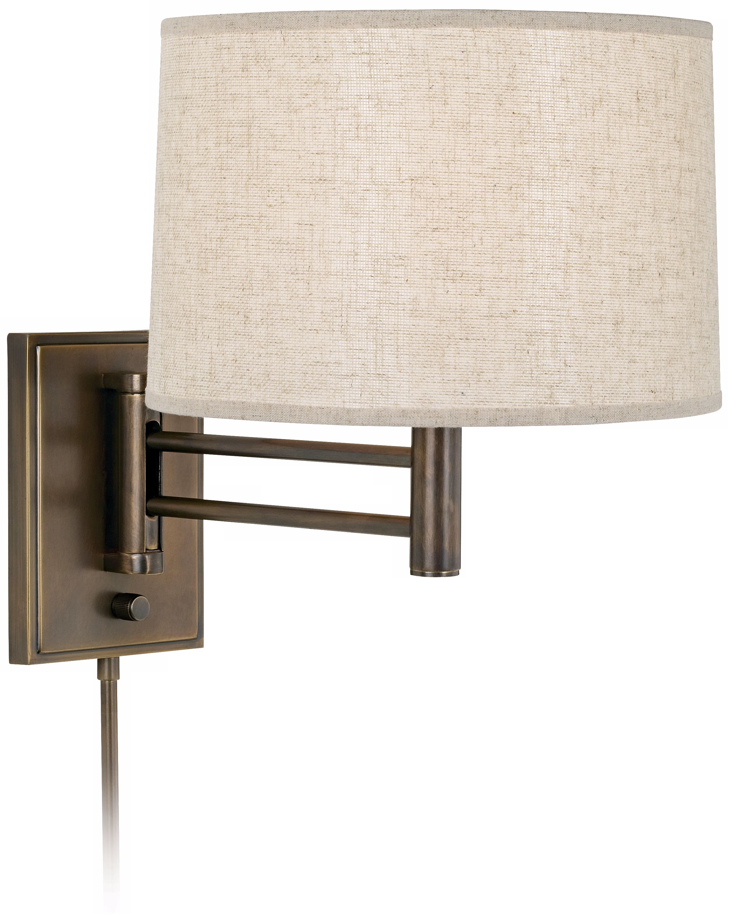 Robert Abbey Anders Dark Brass Plug-In Swing Arm Lamp
