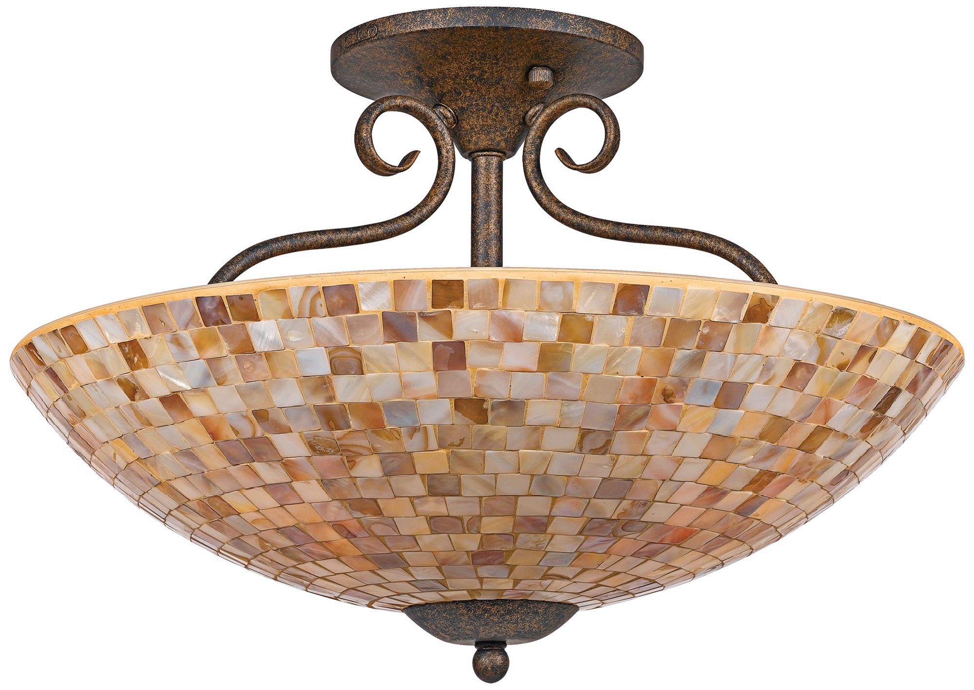 Quoizel Monterey Mosaic 18" Wide Semiflush Ceiling Light