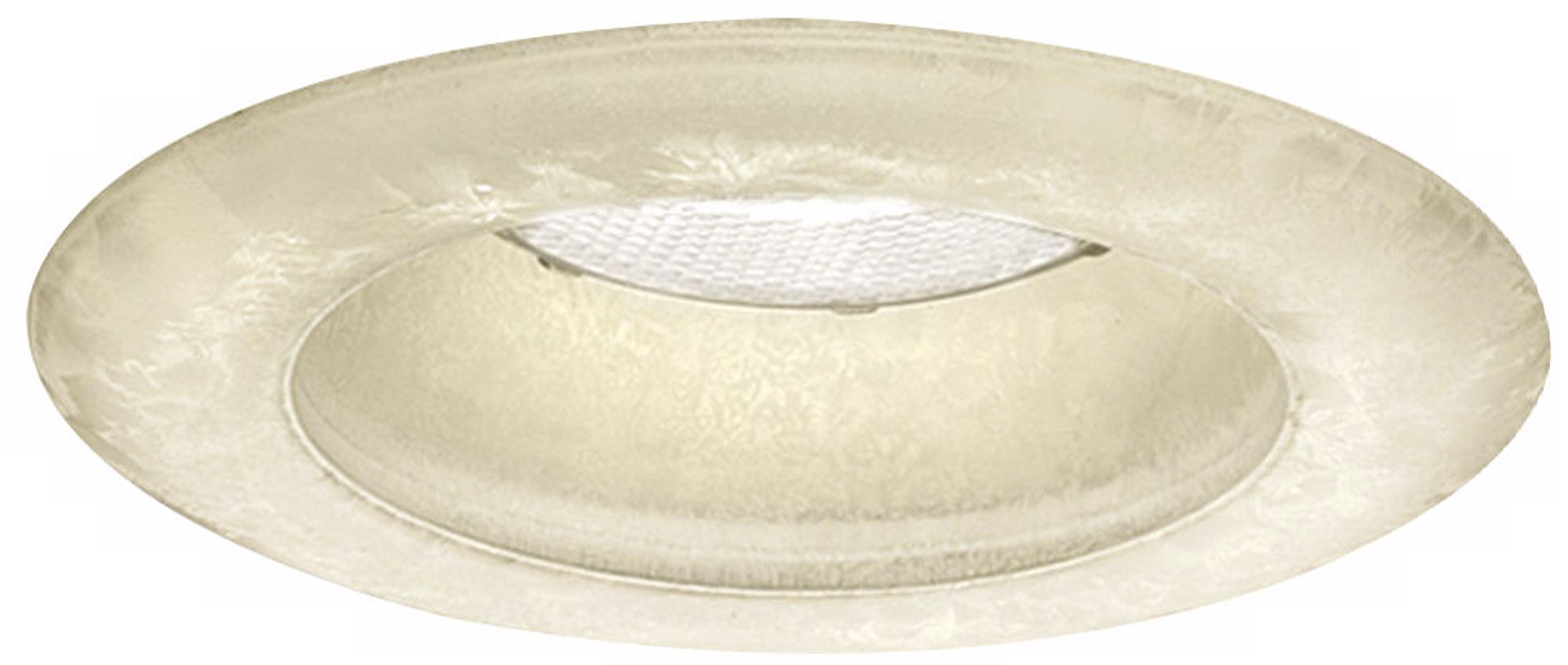 Frosted Cracked Ice Effetre Glass 6" Recessed Trim
