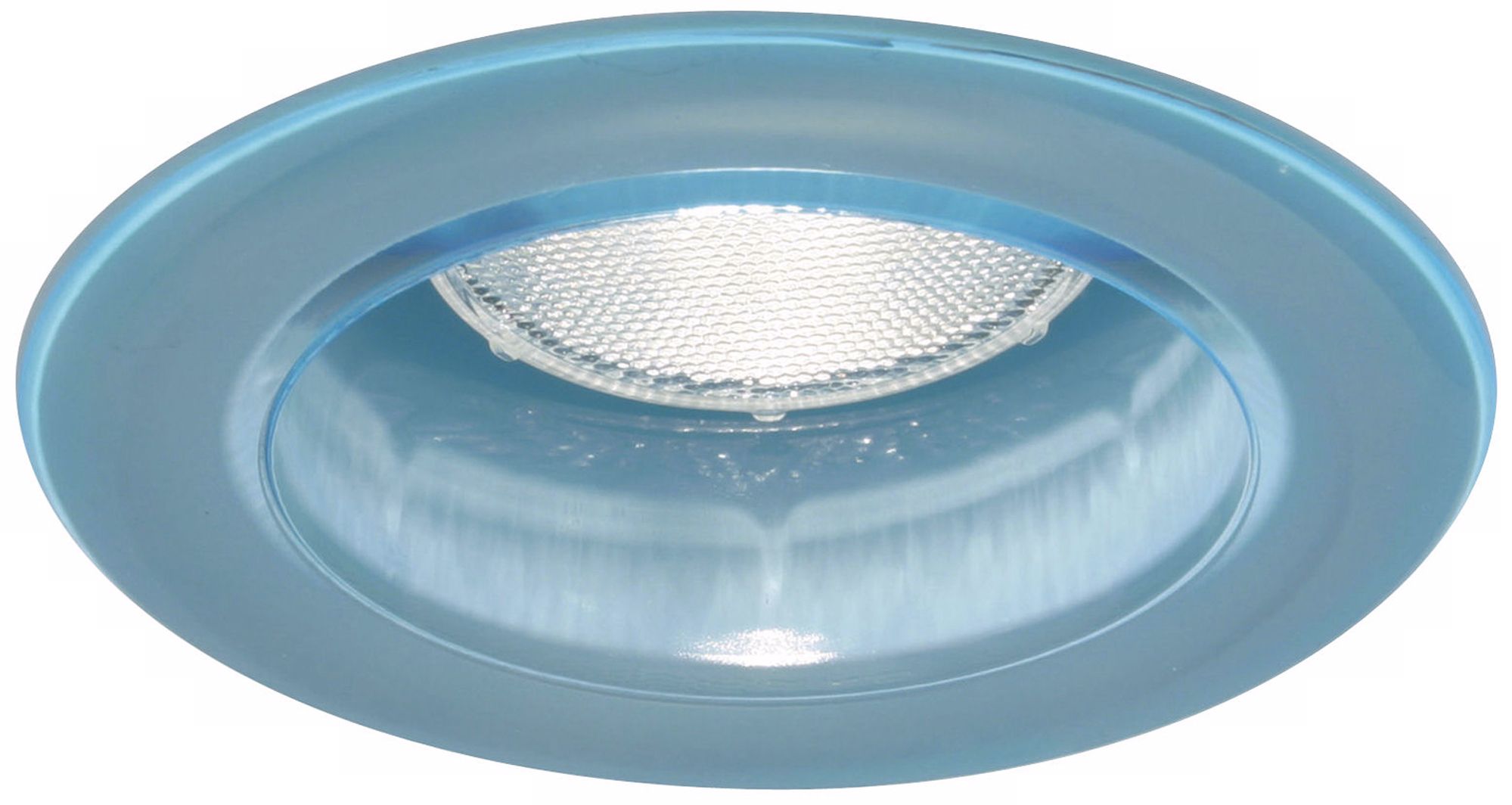 Clear Light Blue Effetre Glass 6" Recessed Trim