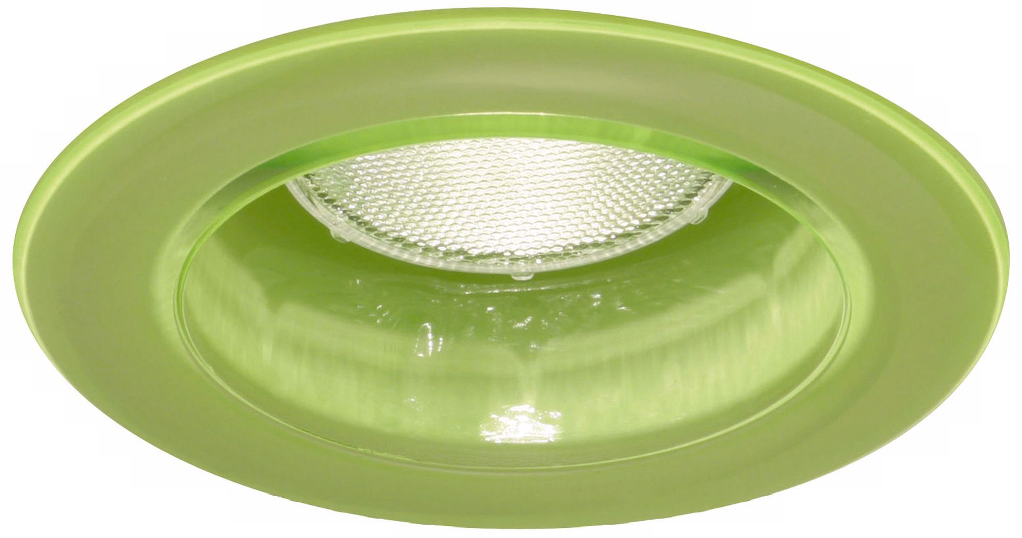 Clear Light Green Effetre Glass 6" Recessed Trim