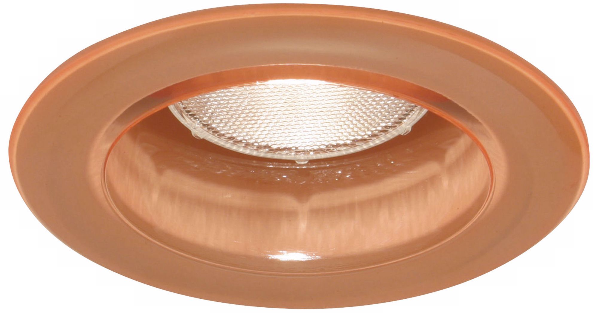Clear Light Pink Effetre Glass 6" Recessed Trim