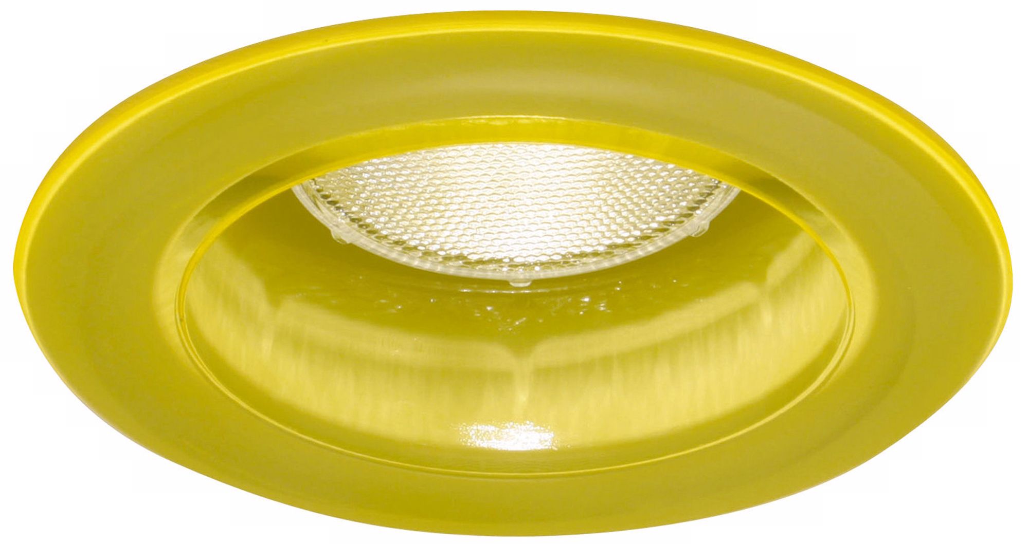 Clear Yellow Effetre Glass 6" Recessed Trim