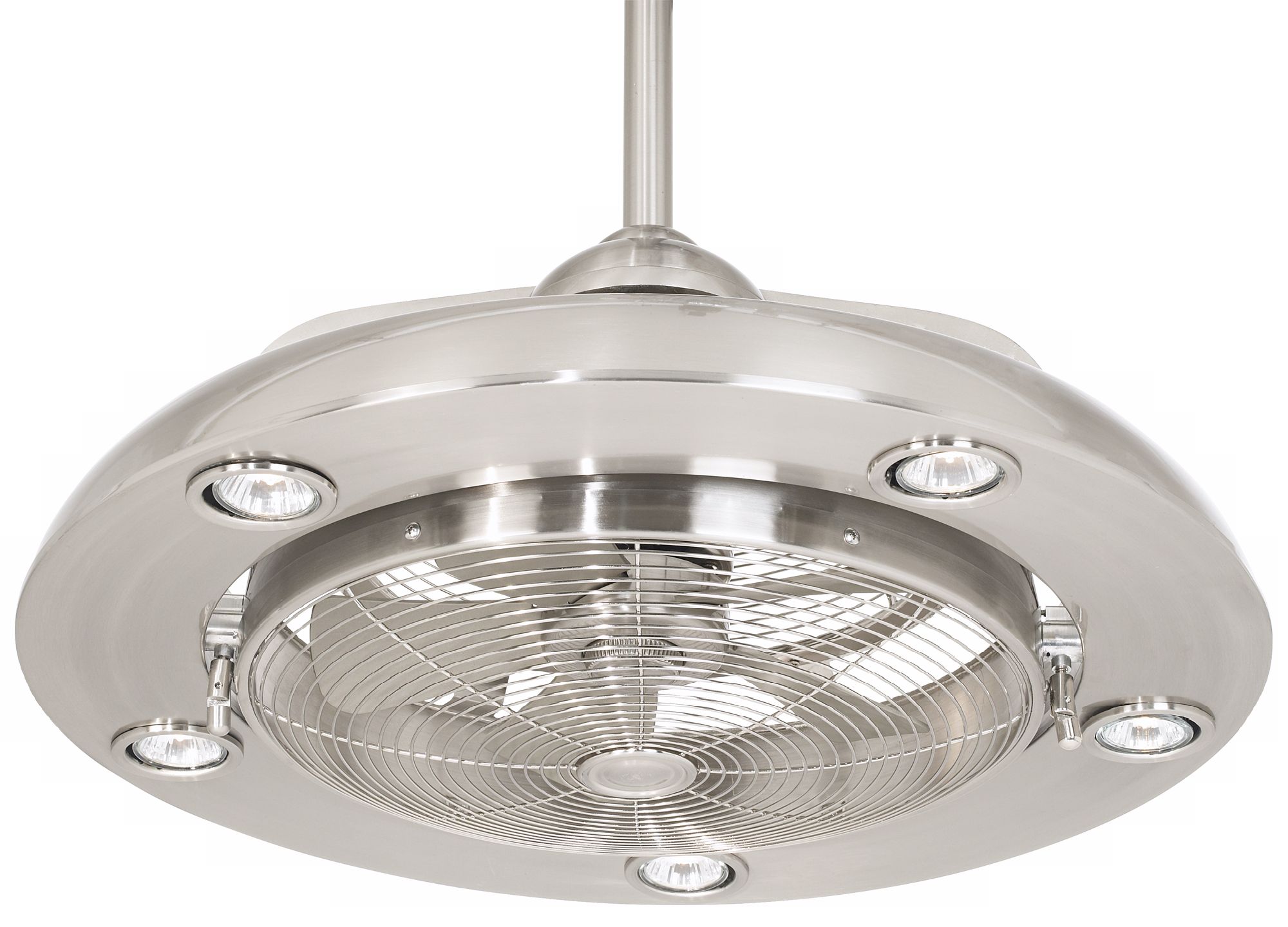 Possini Segue Brushed Nickel Finish 5-Light Ceiling Fan