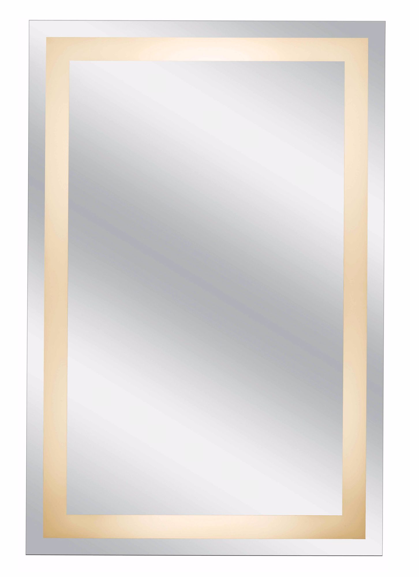Classic Rectangular Lighted 36" High Wall Mirror