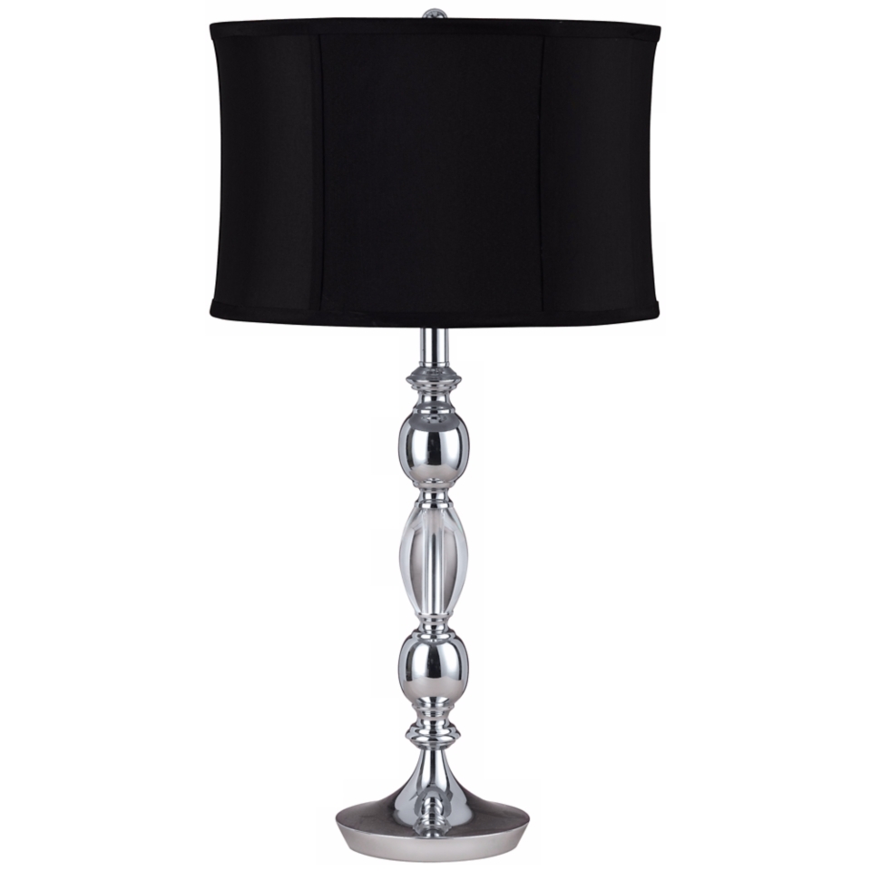Canora Crystal and Metal Table Lamp   #N4583