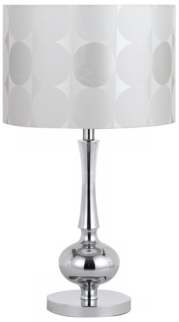 Silver Polka Dot Table Lamp