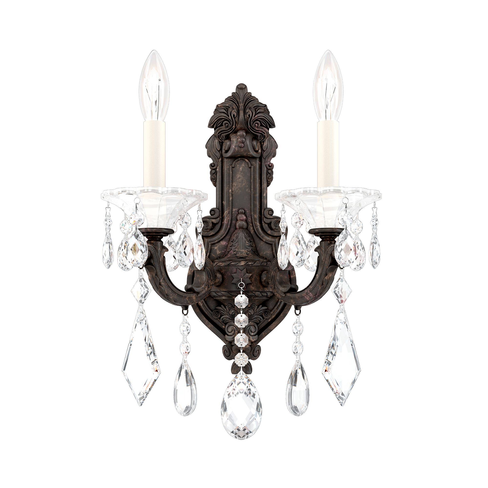 Schonbek La Scala Collection 2-Light Crystal Wall Sconce