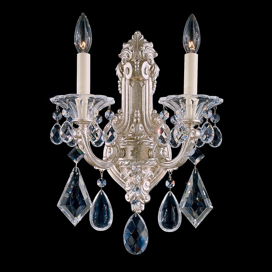 Schonbek La Scala Collection 2-Light Crystal Wall Sconce