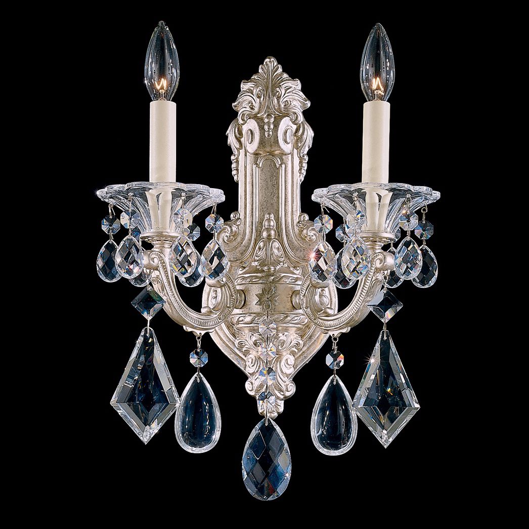 Schonbek La Scala Collection 2-Light Crystal Wall Sconce