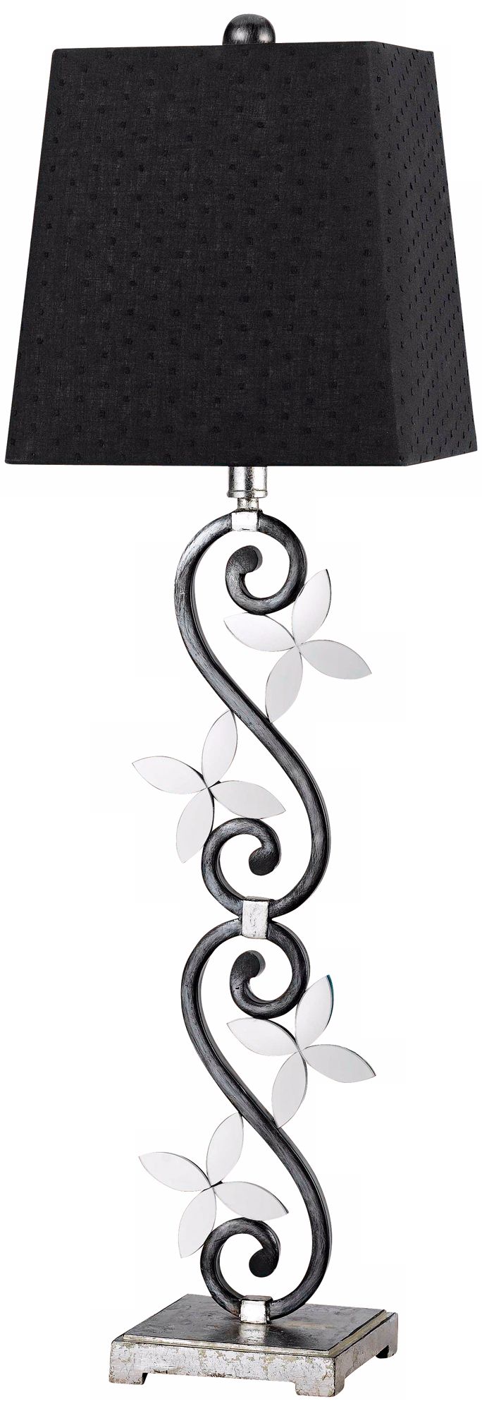 Livonia Mirror Flower Buffet Table Lamp
